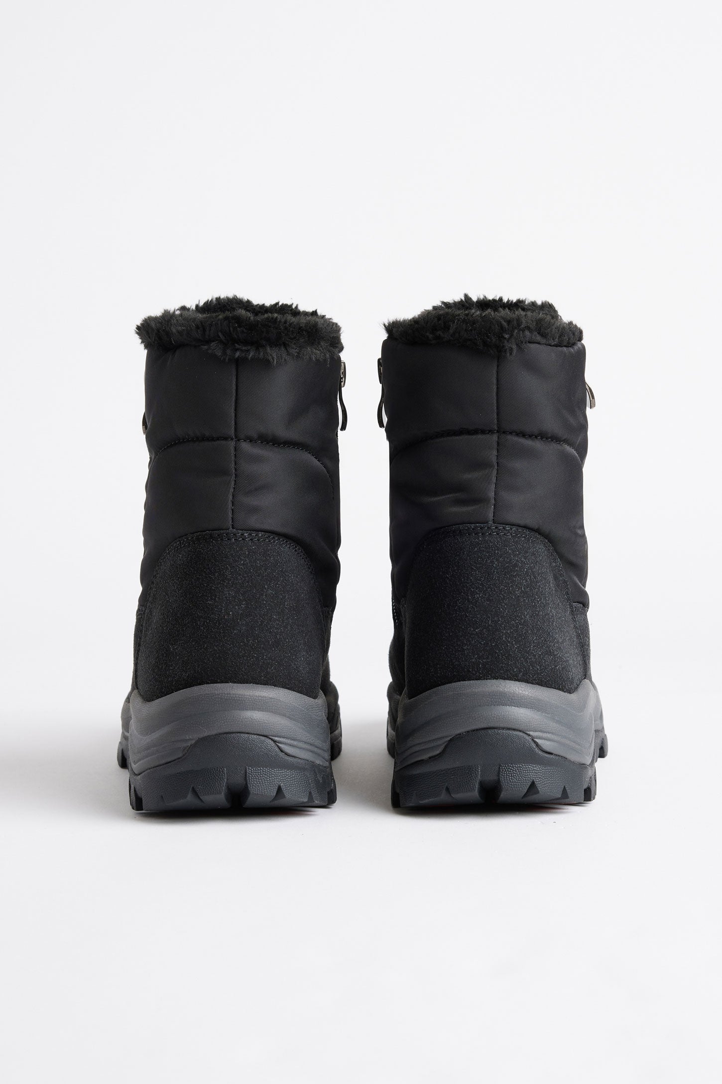 Bottes d'hiver doublées en peluche - Femme && NOIR