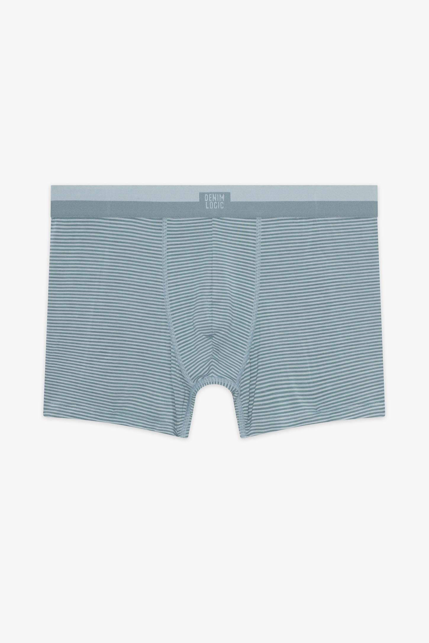 Boxer en coton, pack unique – Homme && BLEU ACIER