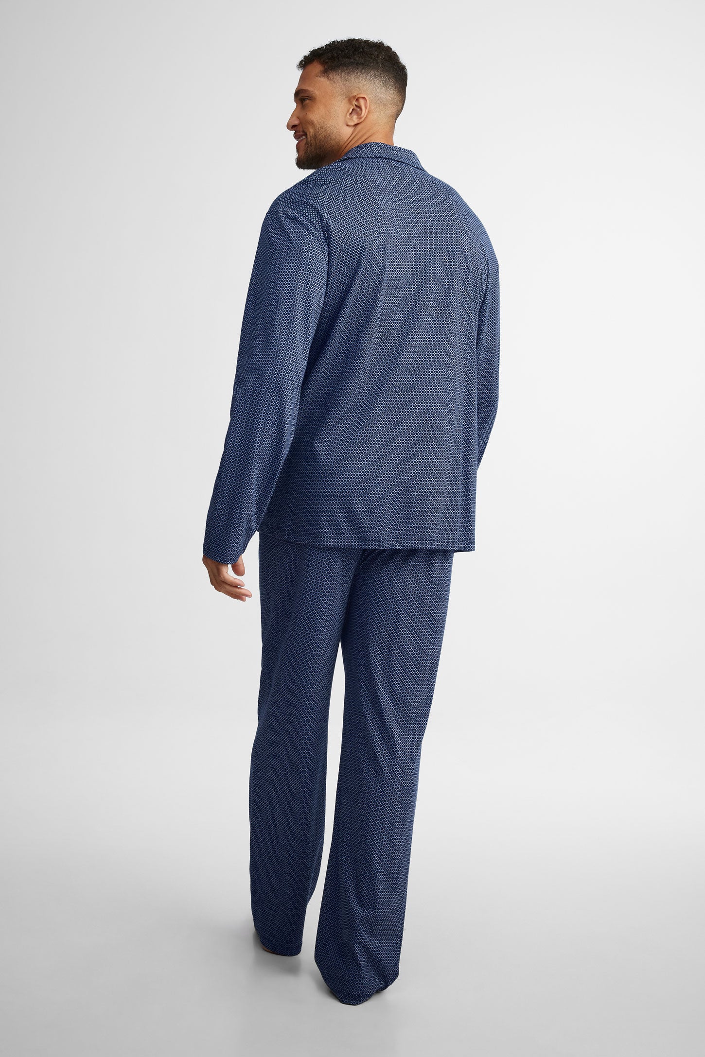 Pyjama 2-pièces coton - Homme && BLEU MULTI