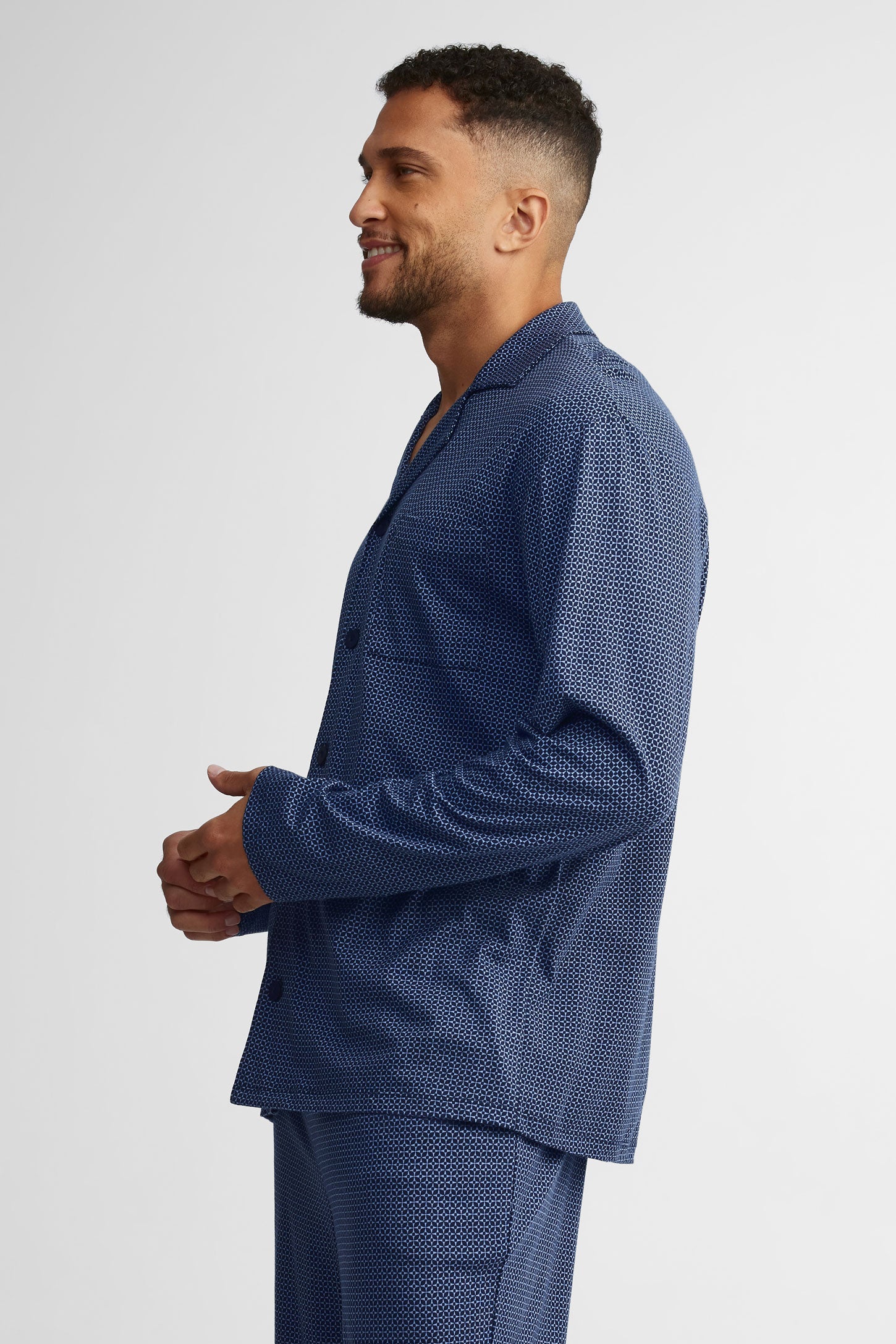 Pyjama 2-pièces coton - Homme && BLEU MULTI