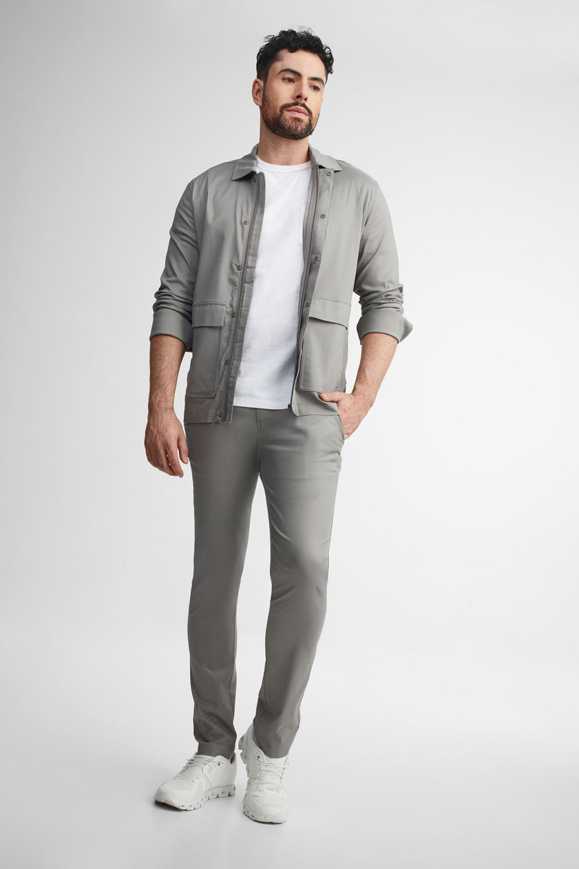 Veste cargo twill extensible - Homme && GRIS