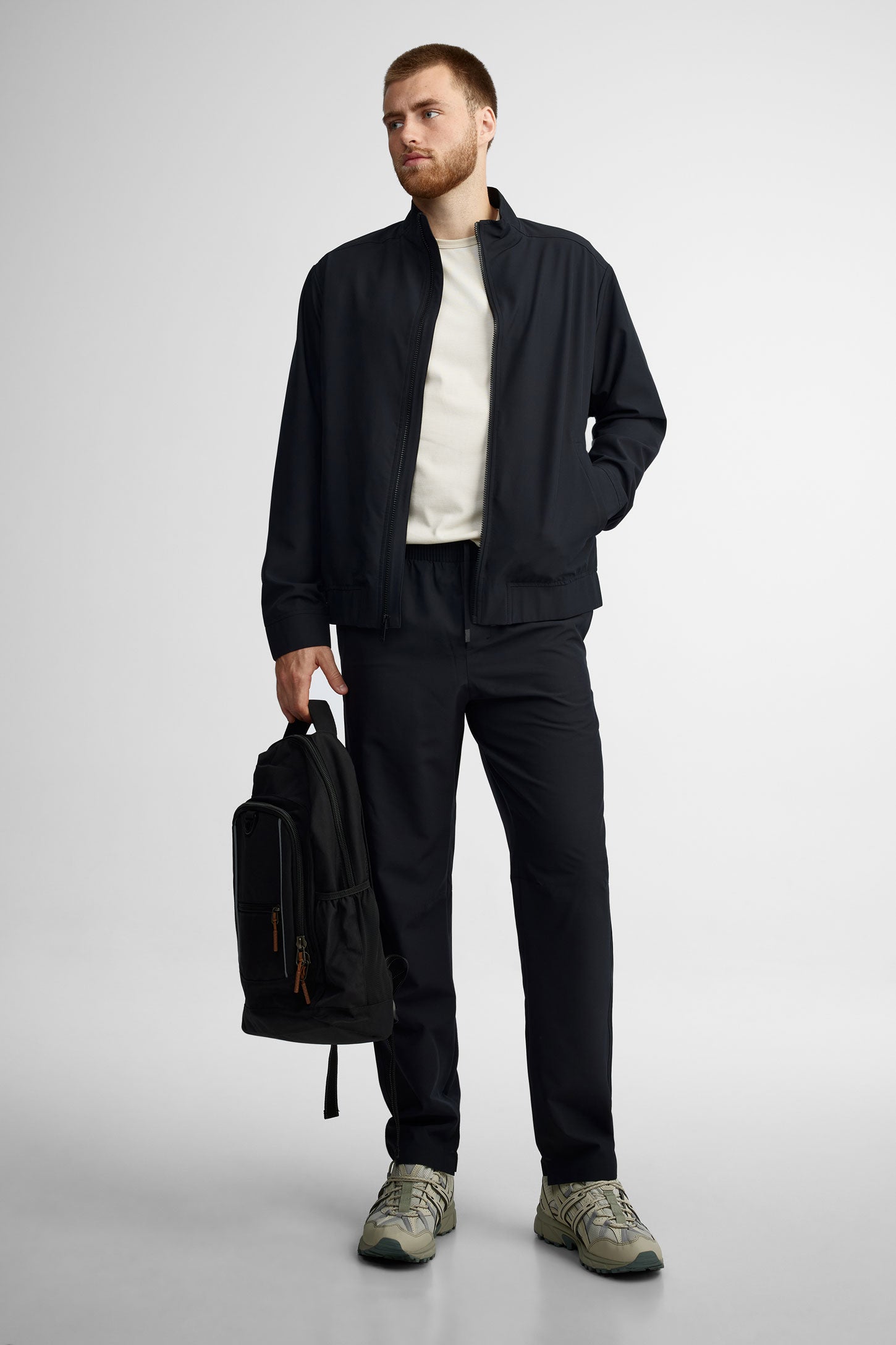 Pantalon extensible taille élastique BM - Homme && NOIR