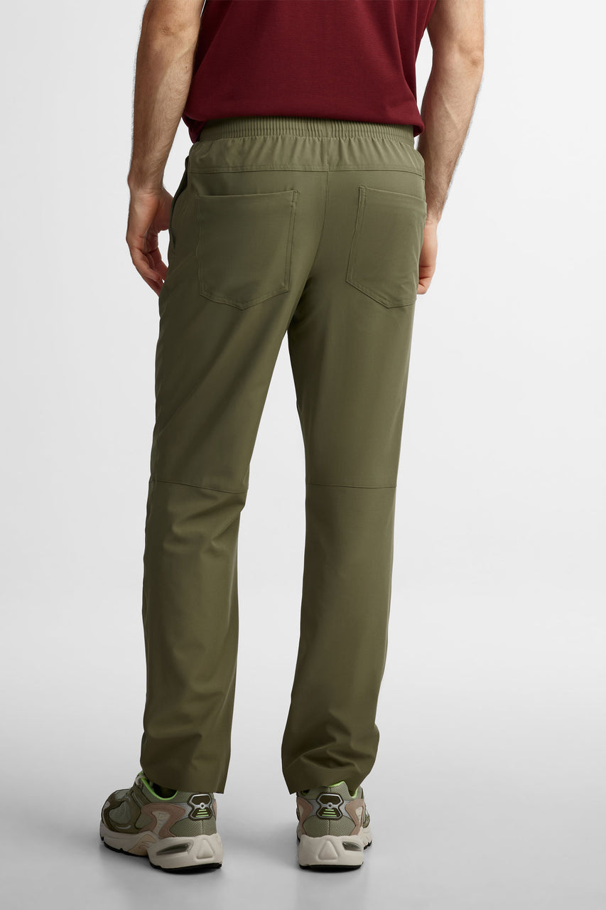 Pantalon extensible taille élastique BM - Homme && OLIVE