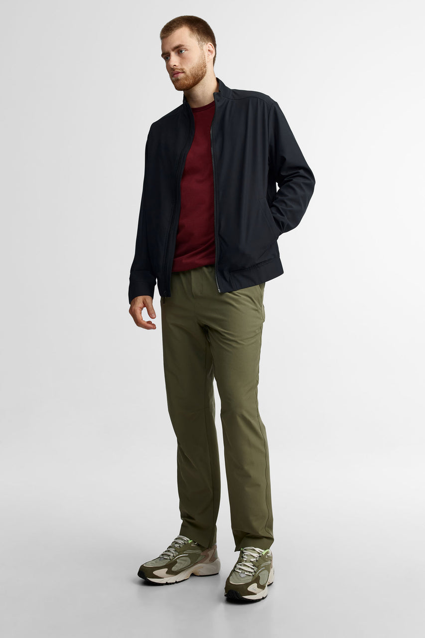 Pantalon extensible taille élastique BM - Homme && OLIVE
