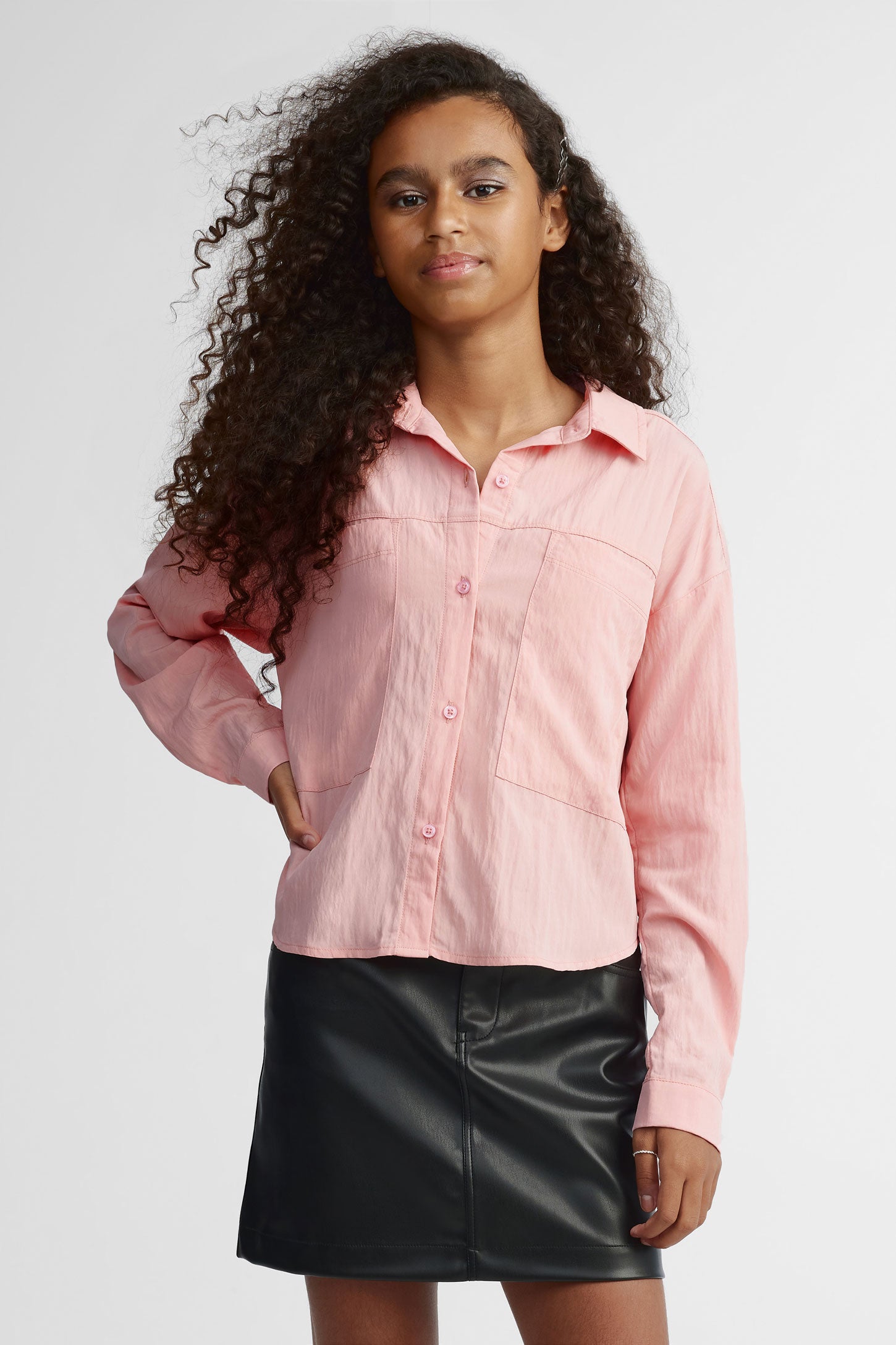 Chemise nouée en modal Ado fille – Aubainerie