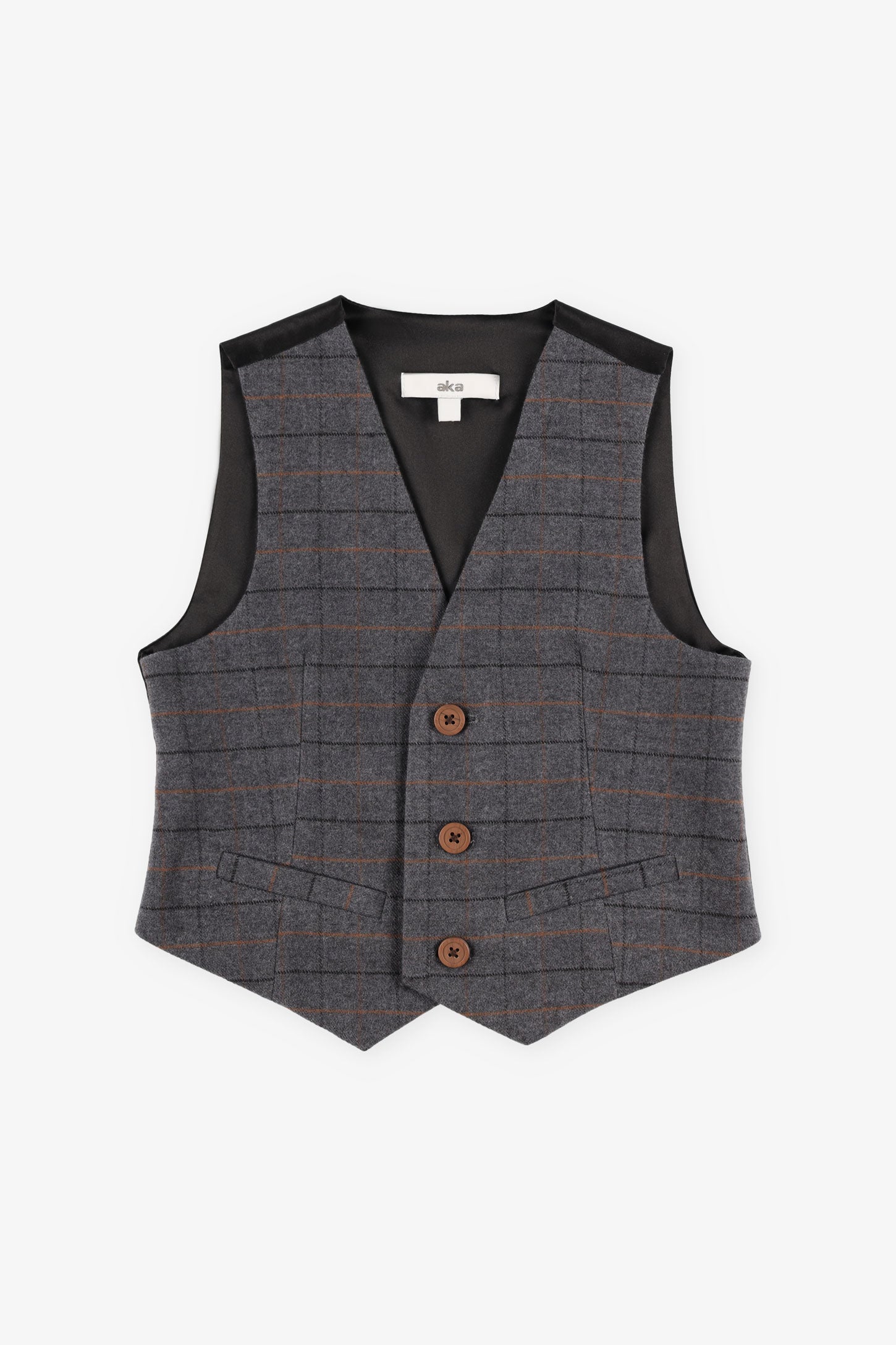 Veste habillée tweed brossé à carreaux - Enfant garçon && GRIS MULTI