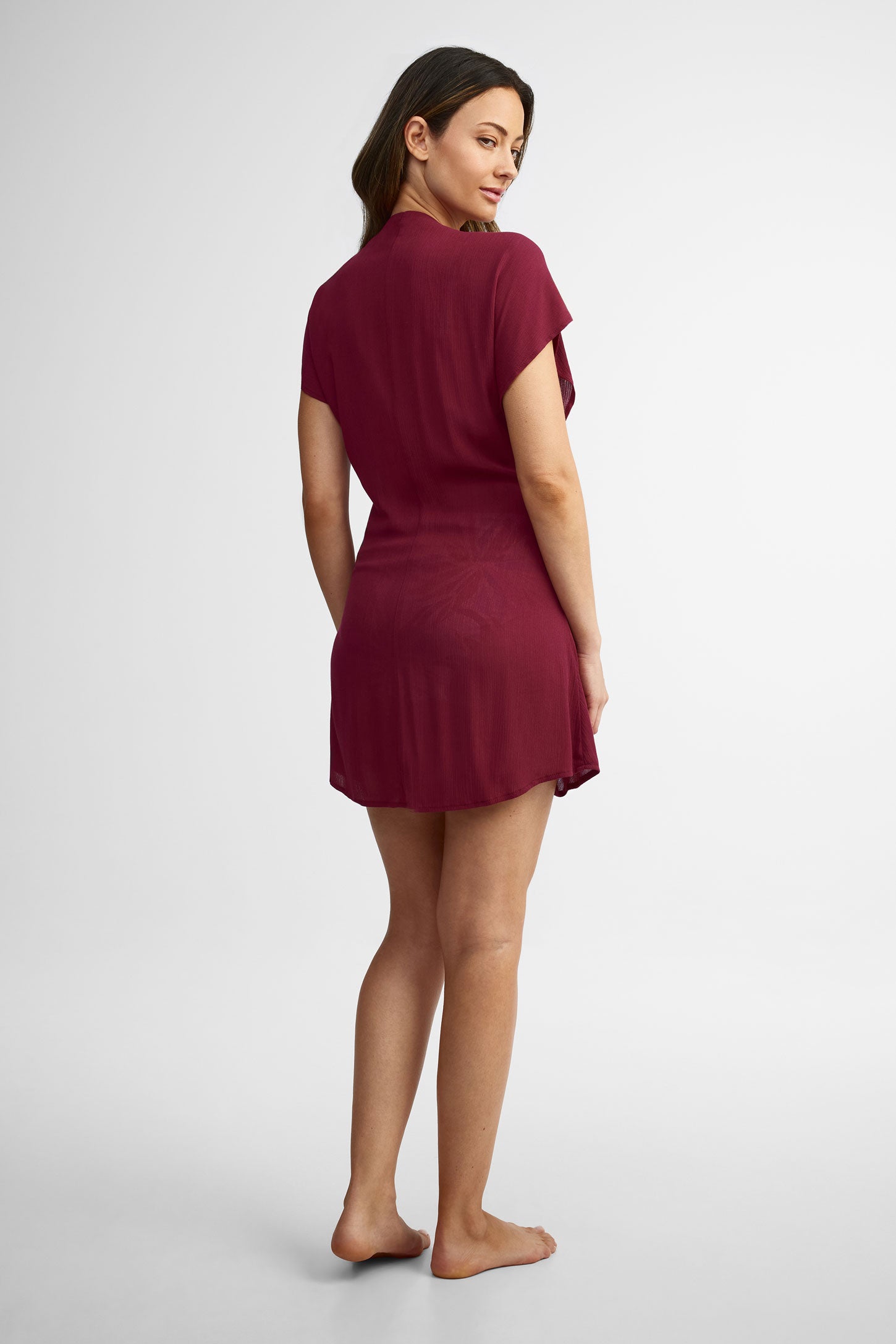 Robe couvre-maillot - Femme && BOURGOGNE