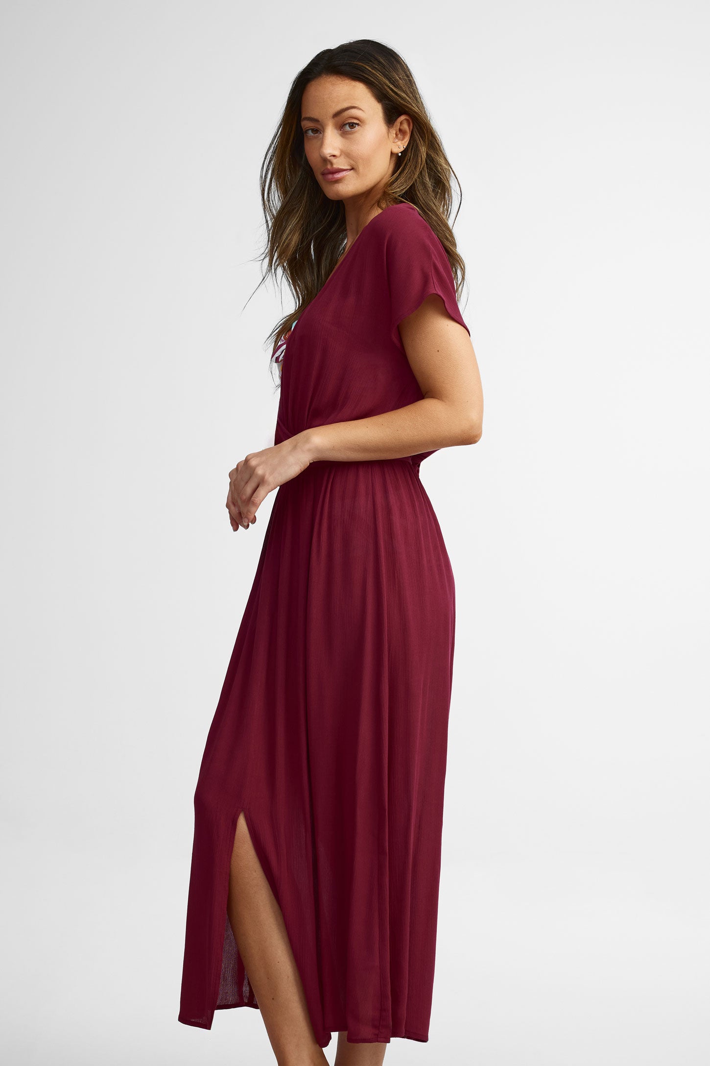 Robe couvre-maillot - Femme && BOURGOGNE