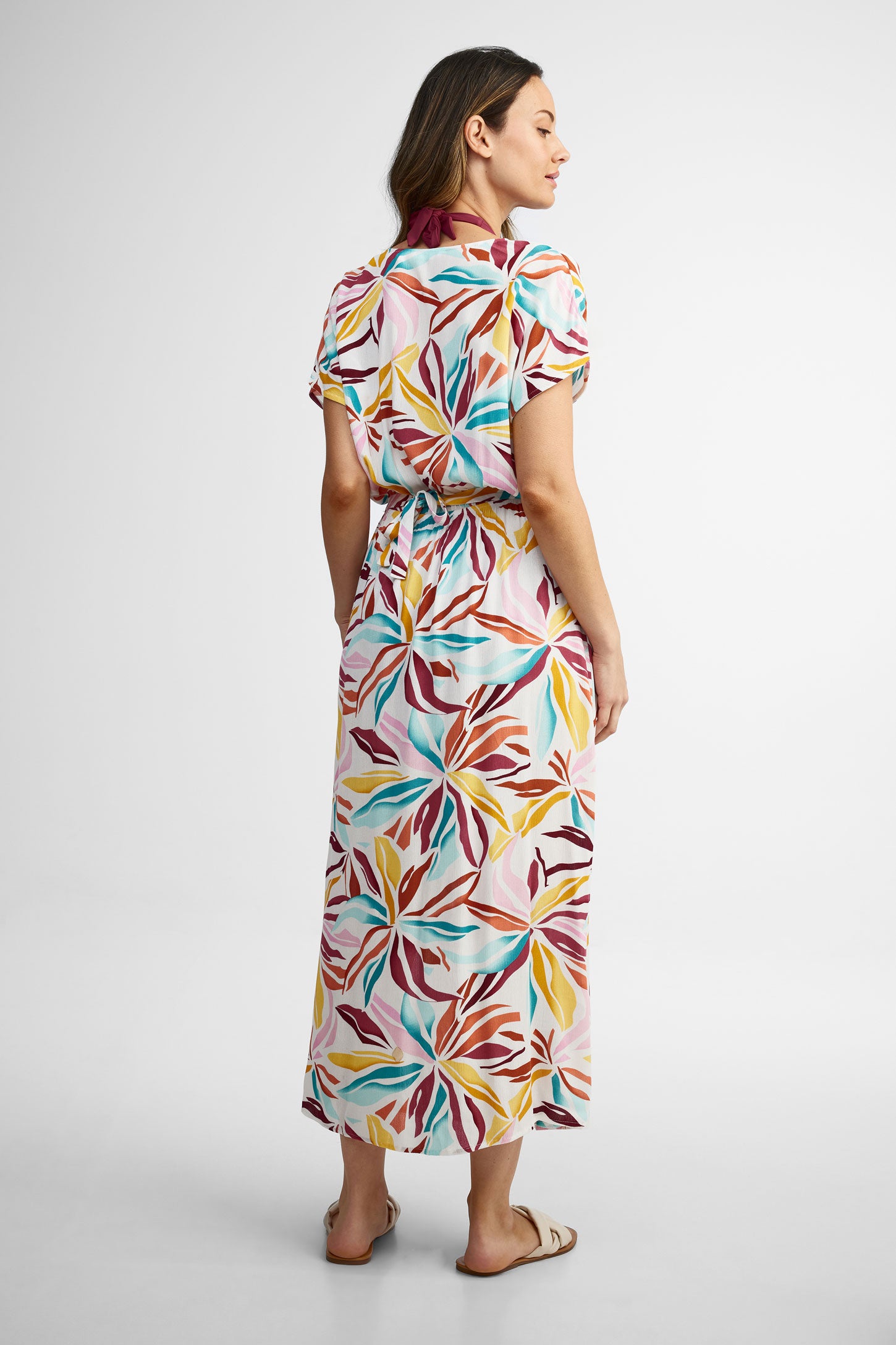 Robe couvre-maillot - Femme && BOURGOGNE MULTI