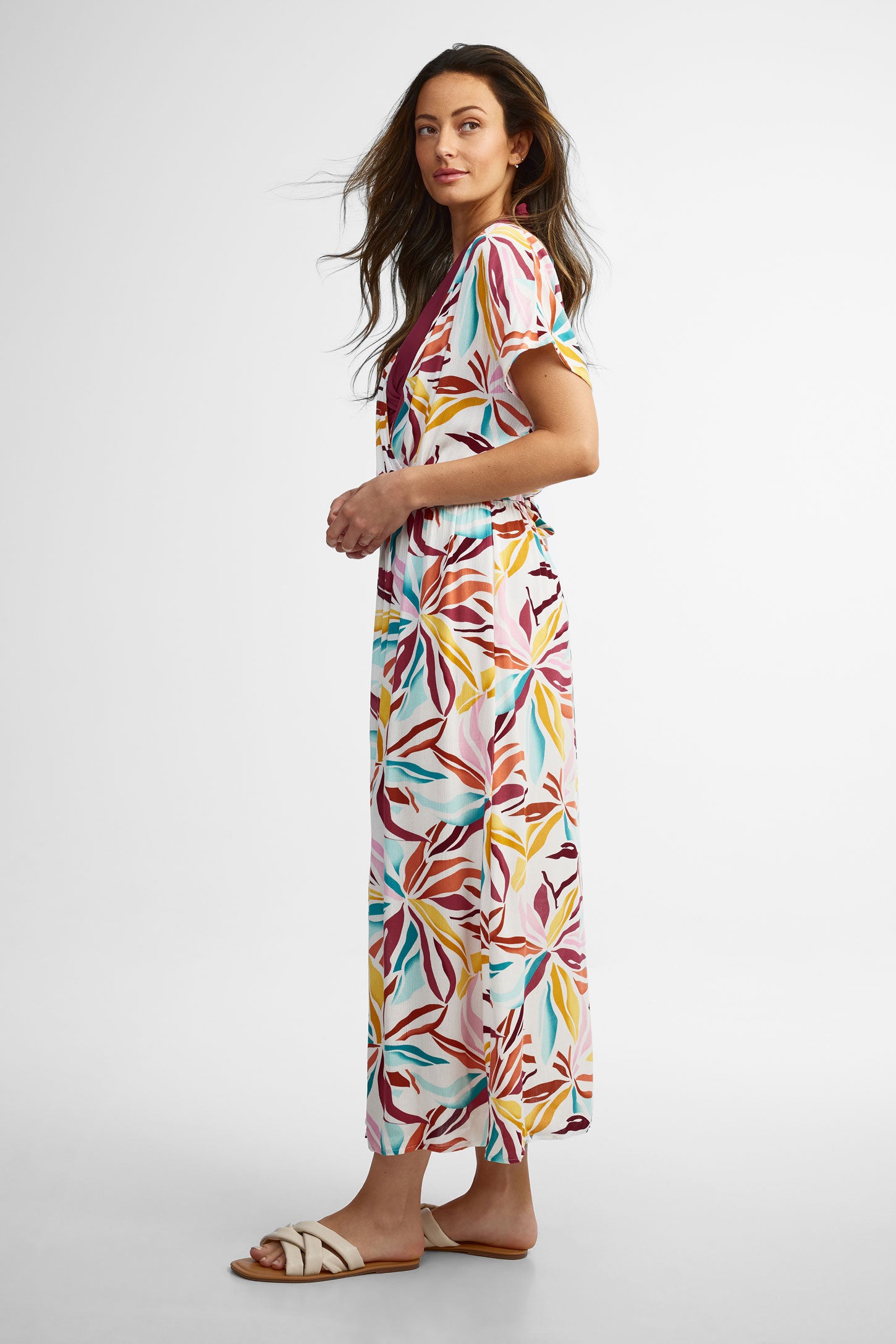 Robe couvre-maillot - Femme && BOURGOGNE MULTI