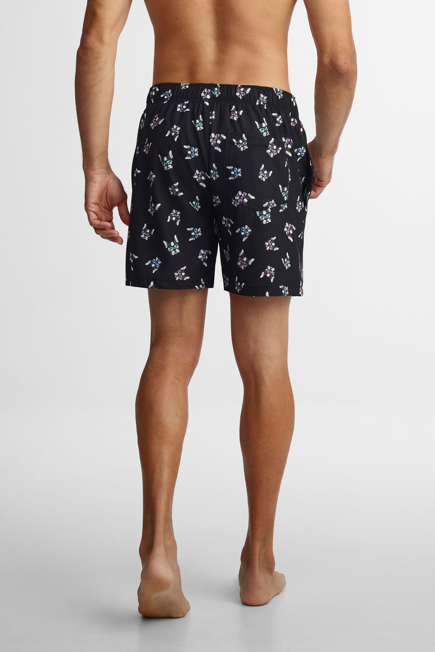 Short maillot de bain extensible - Homme && NOIR/MULTI