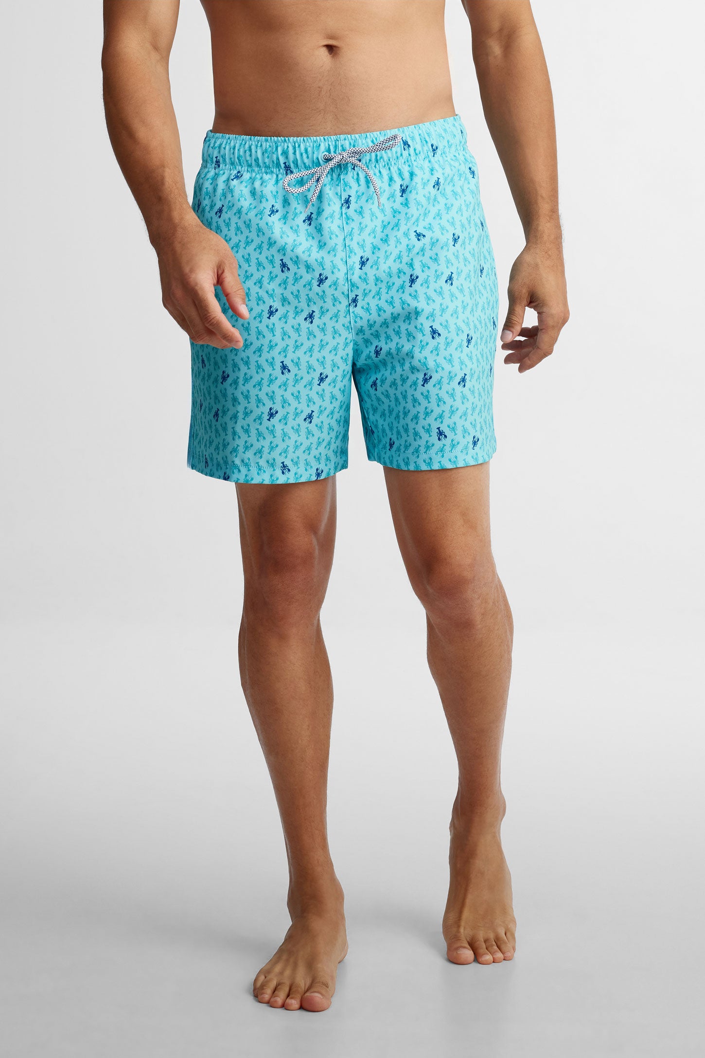 Short maillot de bain extensible - Homme && AQUA/MULTI