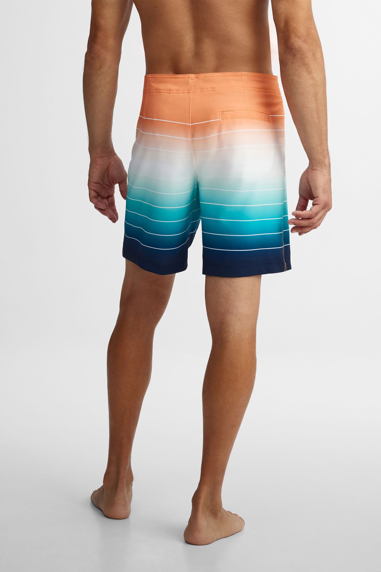 Short maillot de bain - Homme && ORANGE MULTI