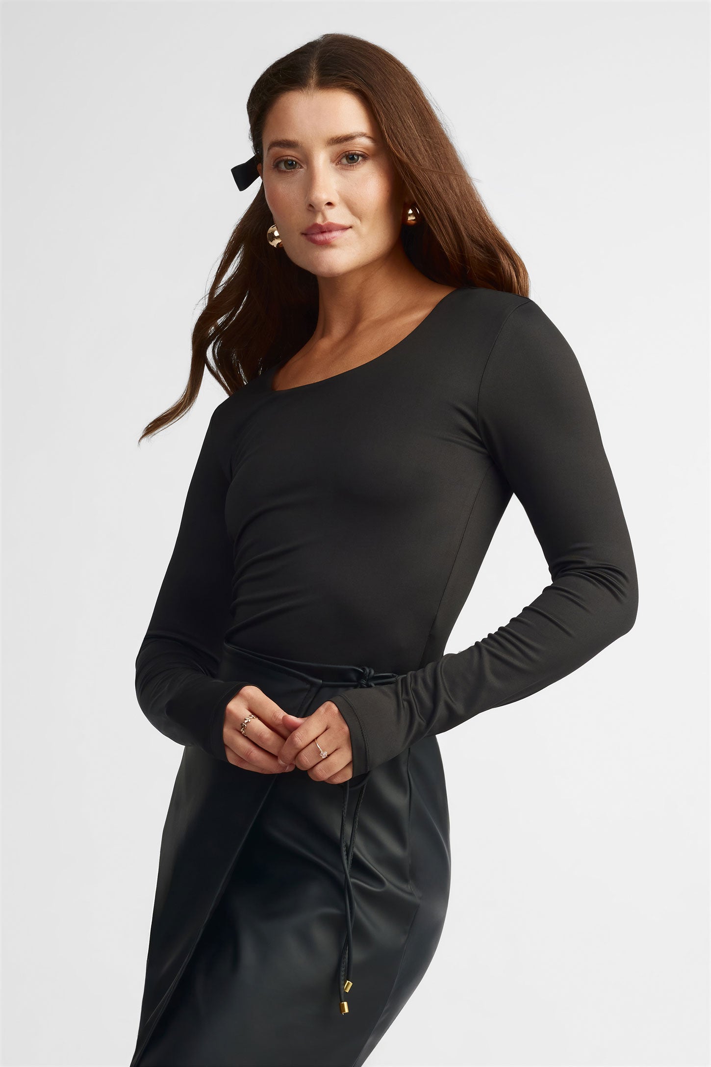 Justaucorps manches longues - Femme && NOIR