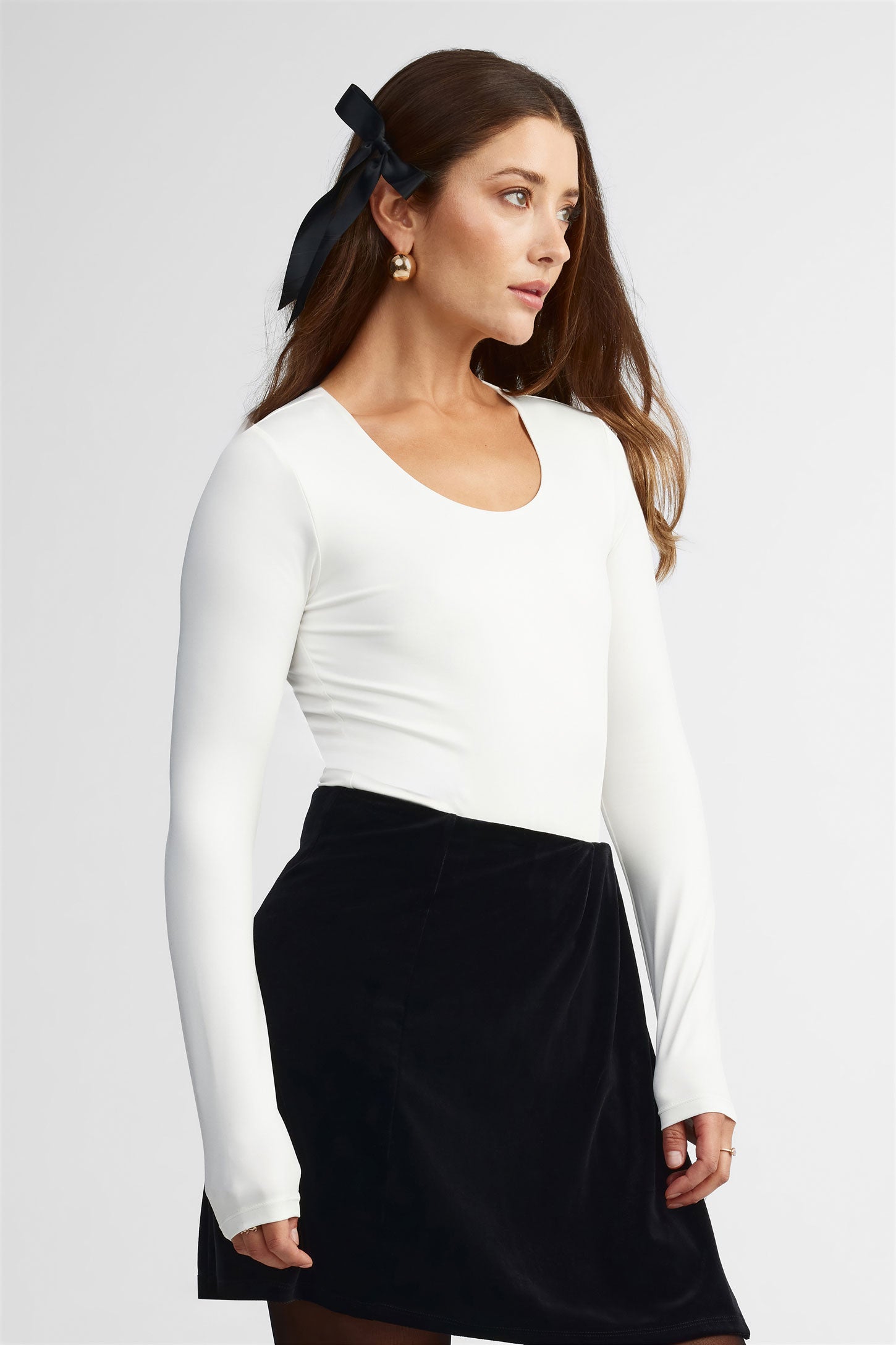 Justaucorps manches longues - Femme && BLANC CASSÉ