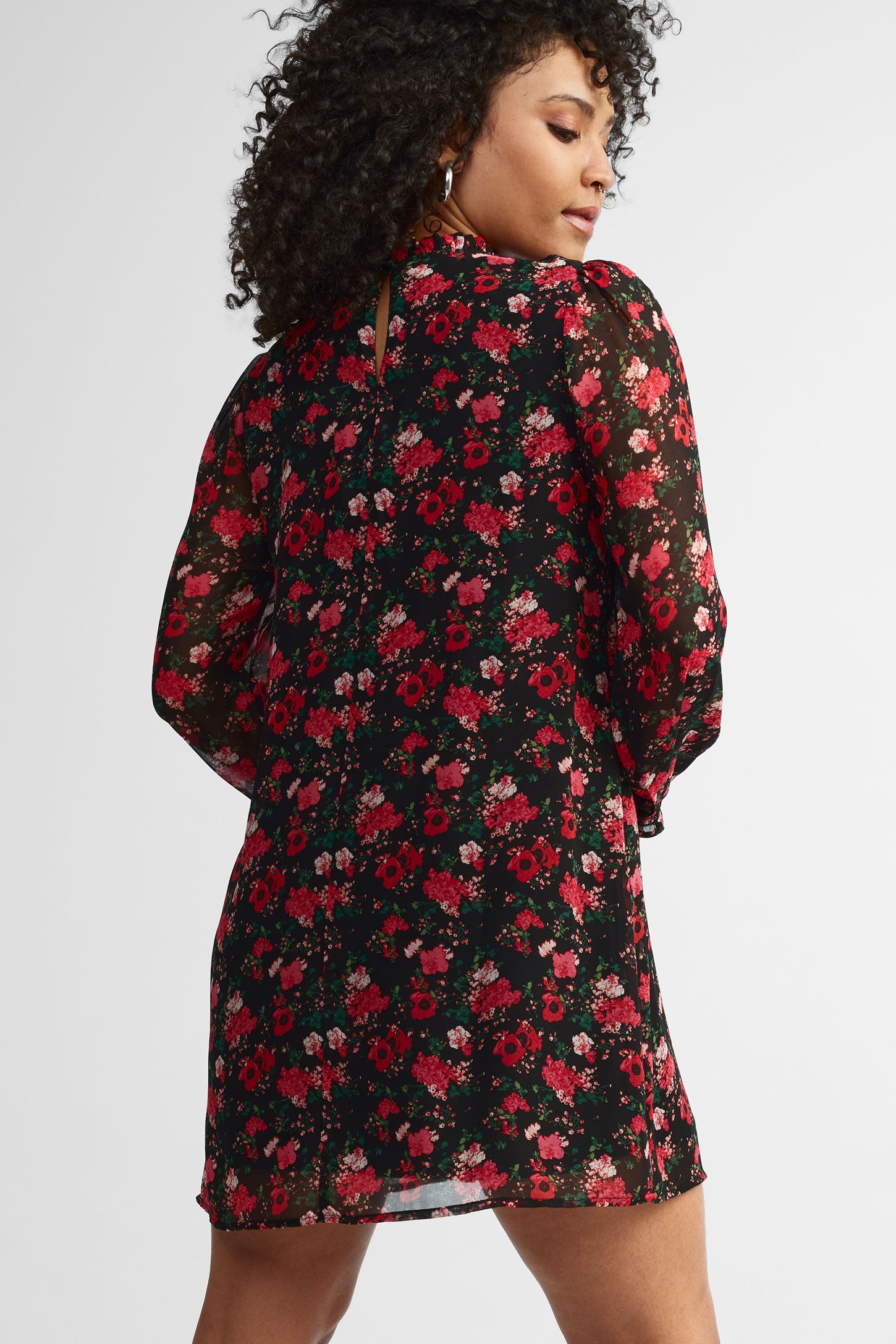 Emu Robe Robe manches longues bouffantes imprimé floral - Femme