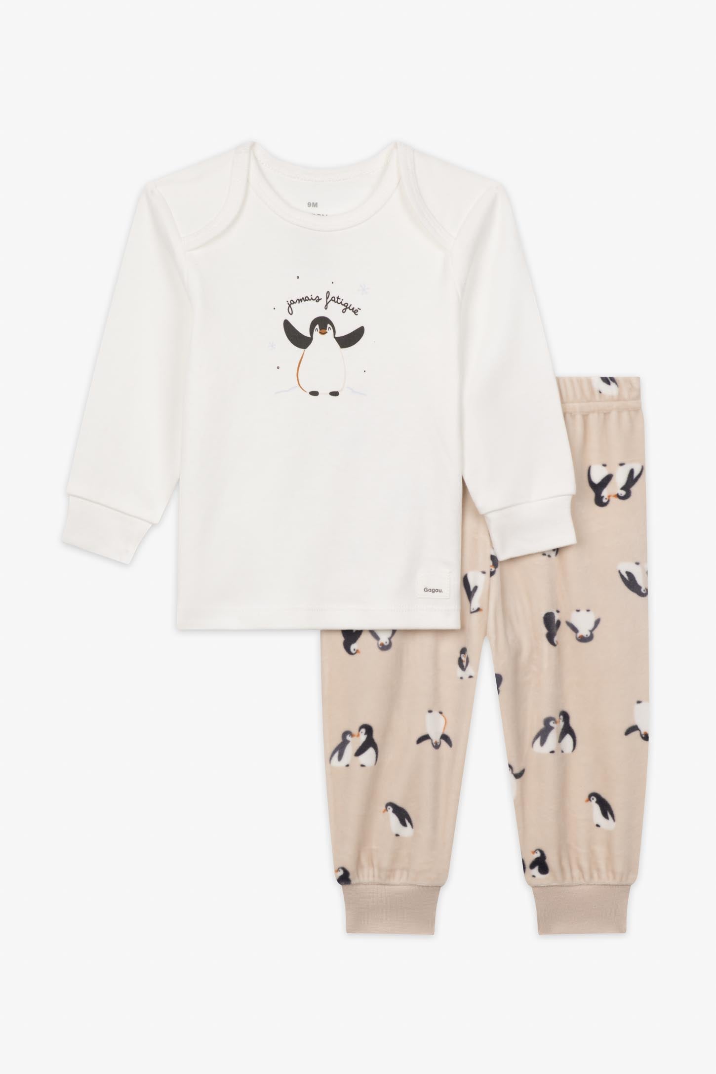 Pyjama 2-pièces imprimé - Bébé && BLANC