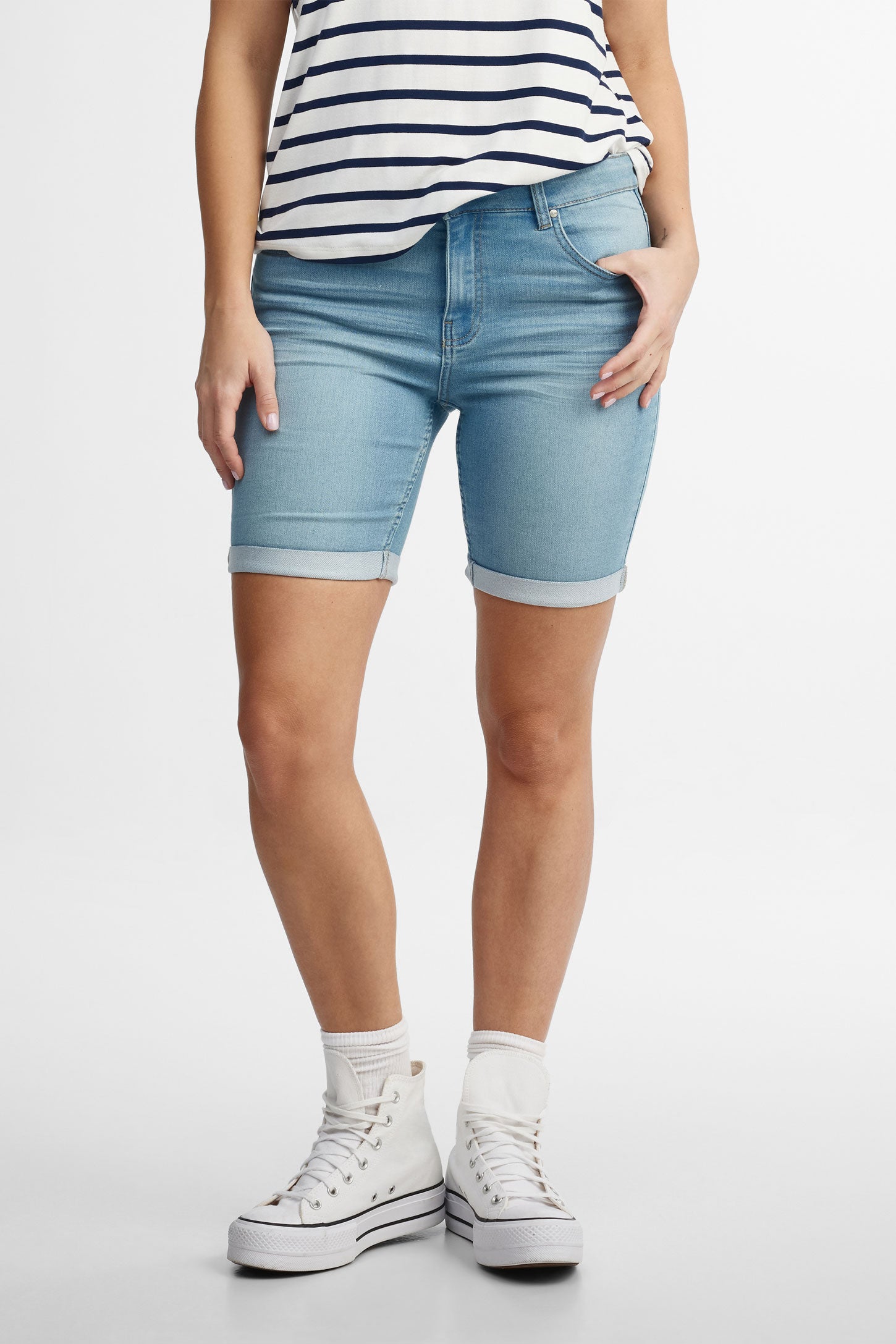 Short en jeans - Femme && DENIM PALE