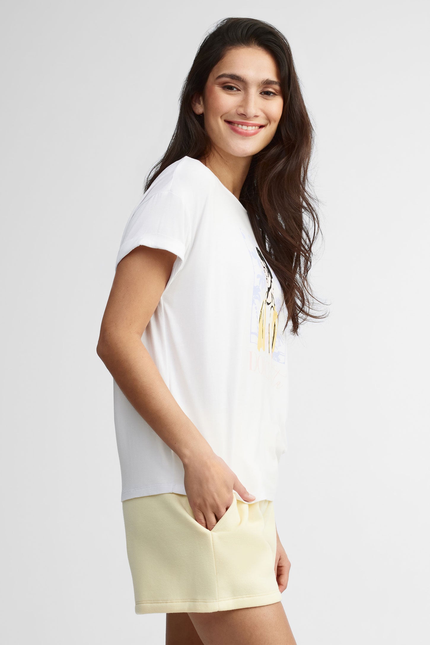 Loose fit round neck t shirt Women