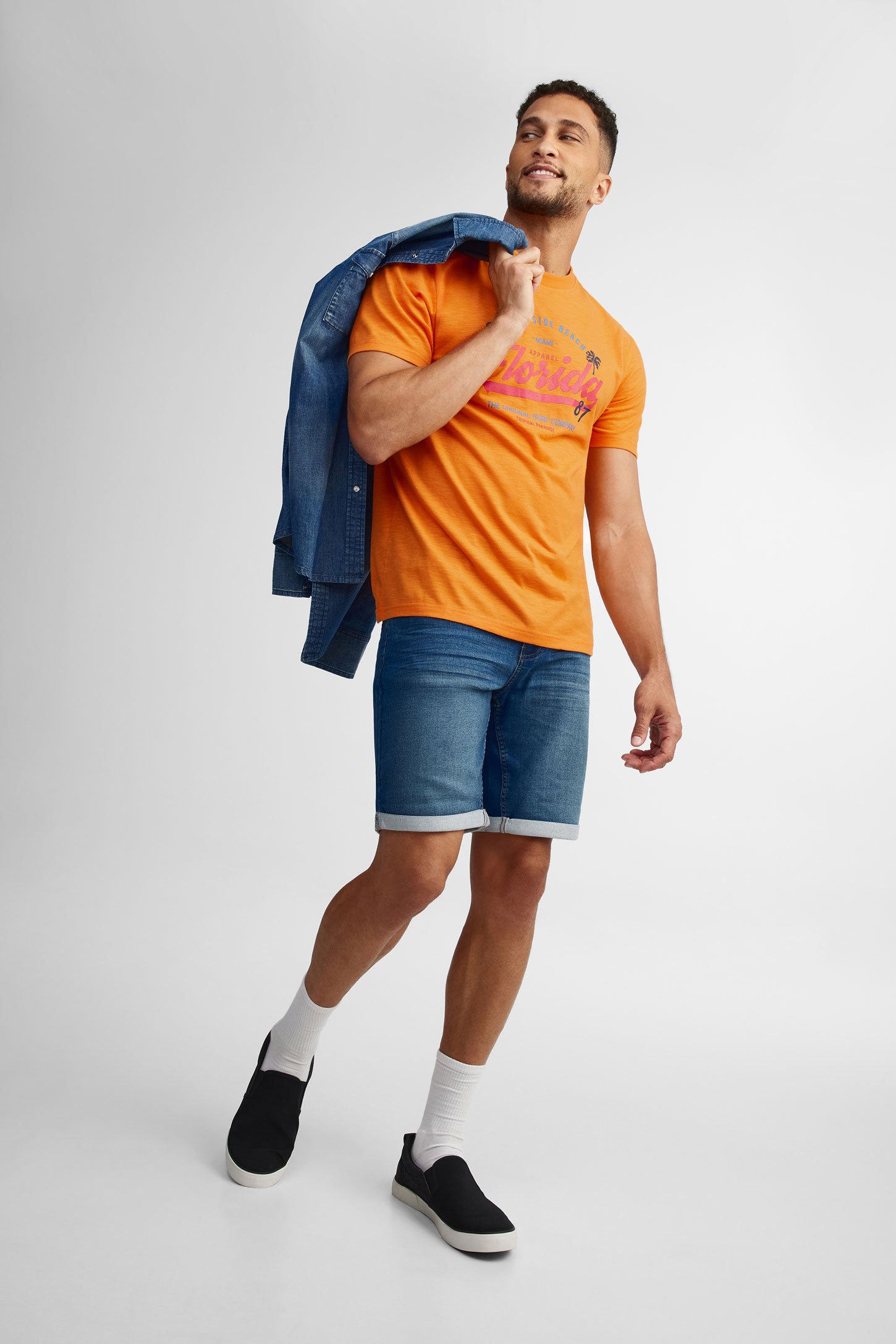 Bermudas en jeans - Homme && BLEU