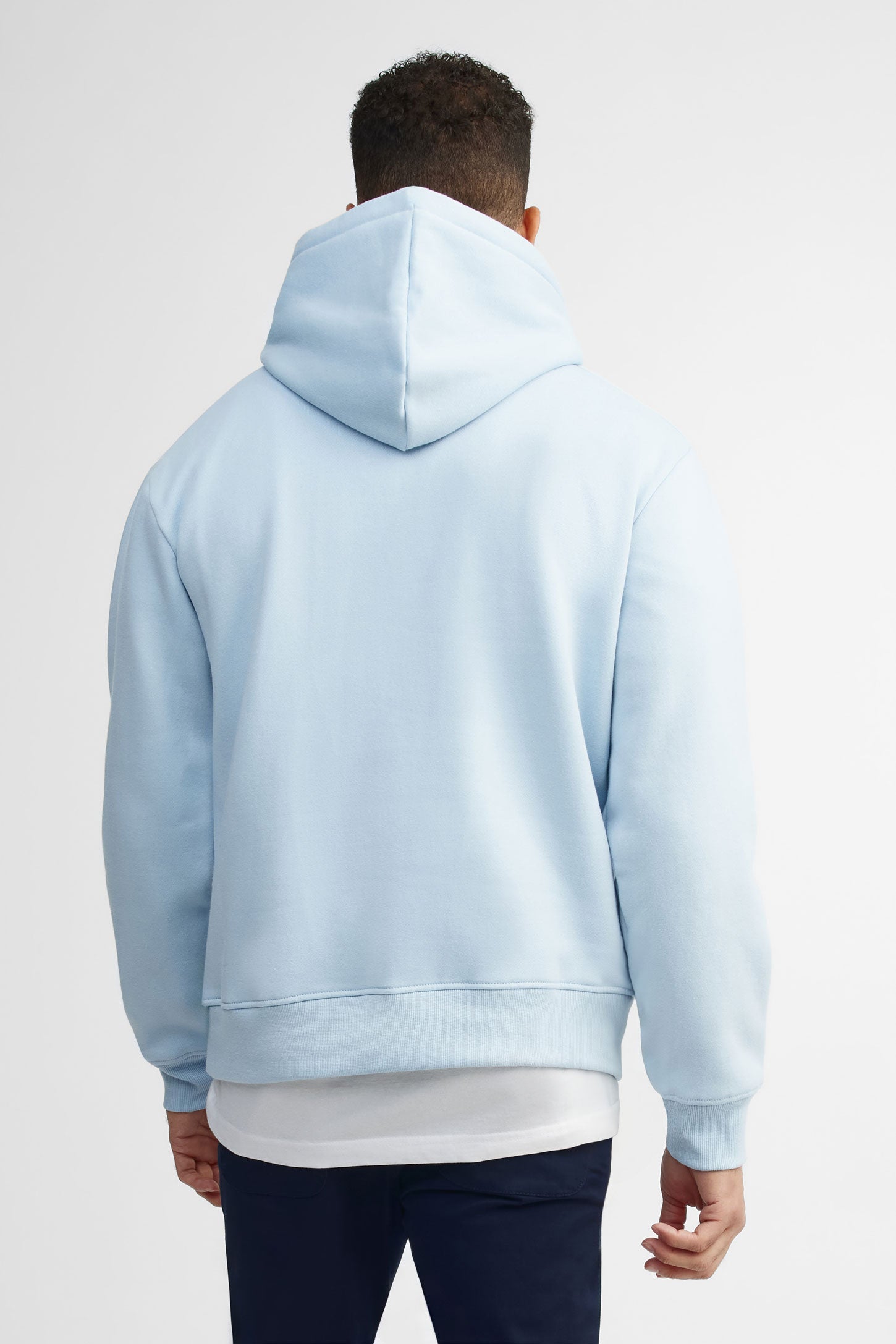 Chandail à capuchon coton ouaté - Homme && BLEU PALE