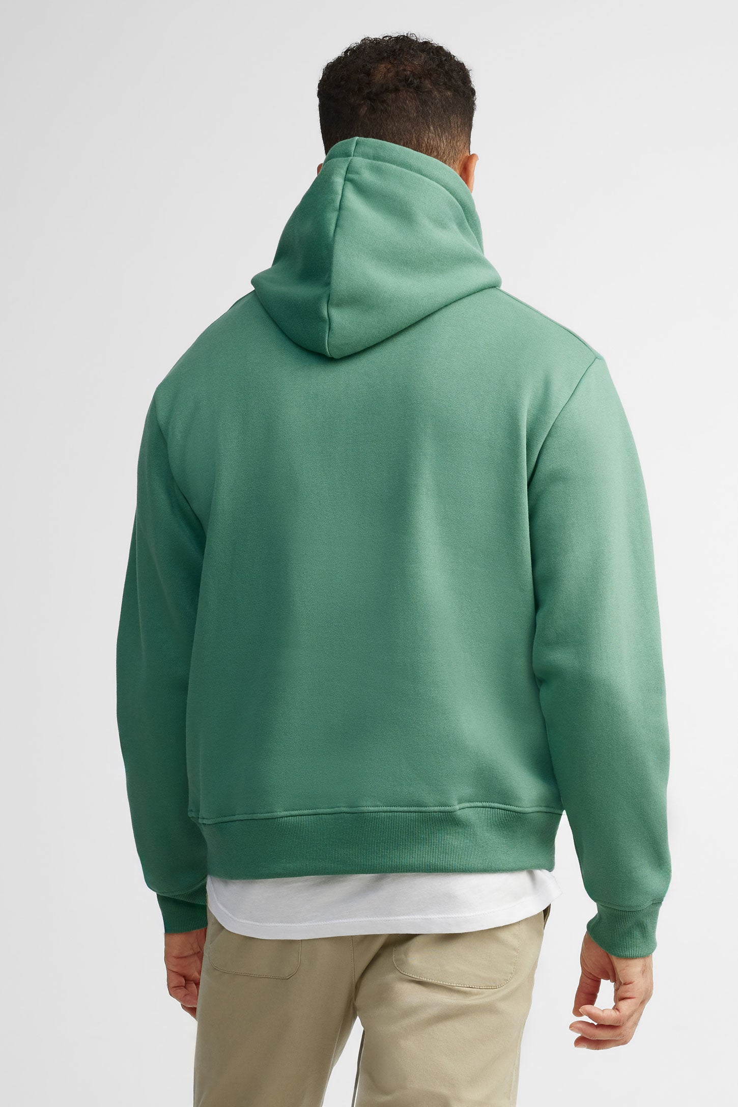 Chandail à capuchon coton ouaté - Homme && VERT