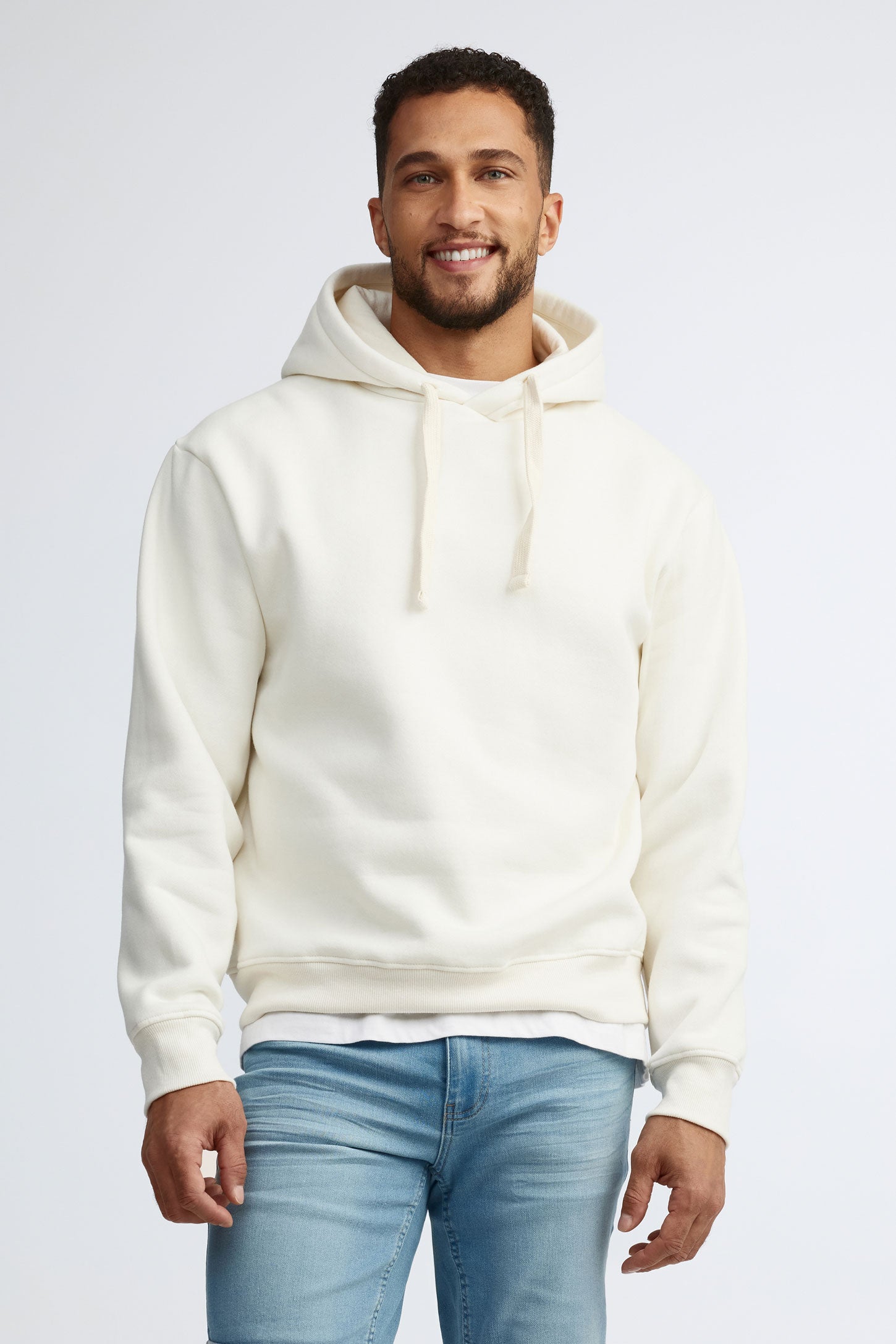 Chandail à capuchon coton ouaté - Homme && BEIGE