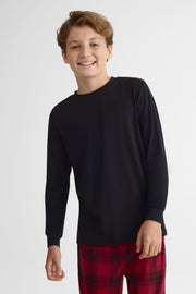 Pyjama 1 pièce col rond – Ado garçon && NOIR