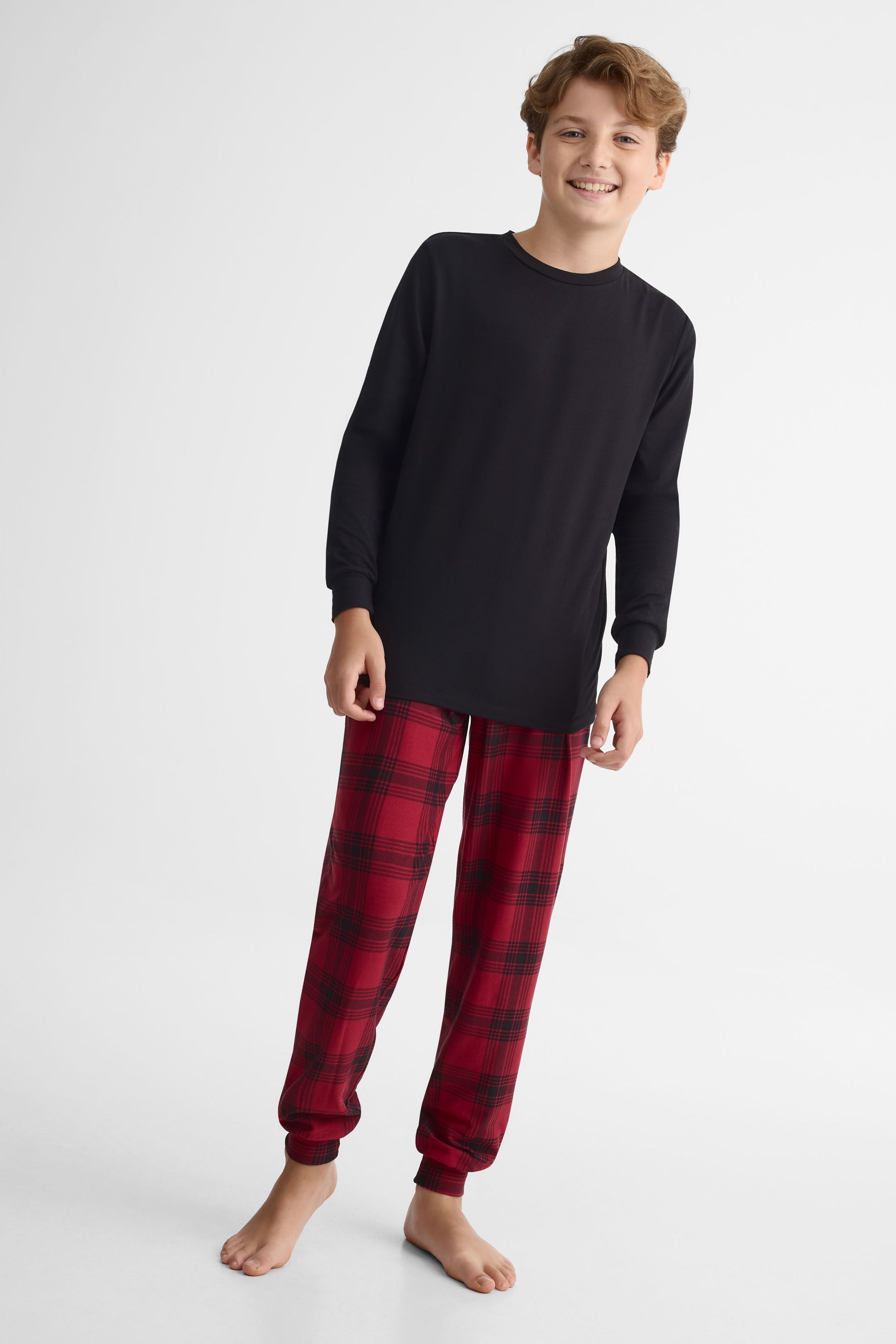 Pyjama 1 pièce col rond – Ado garçon && NOIR
