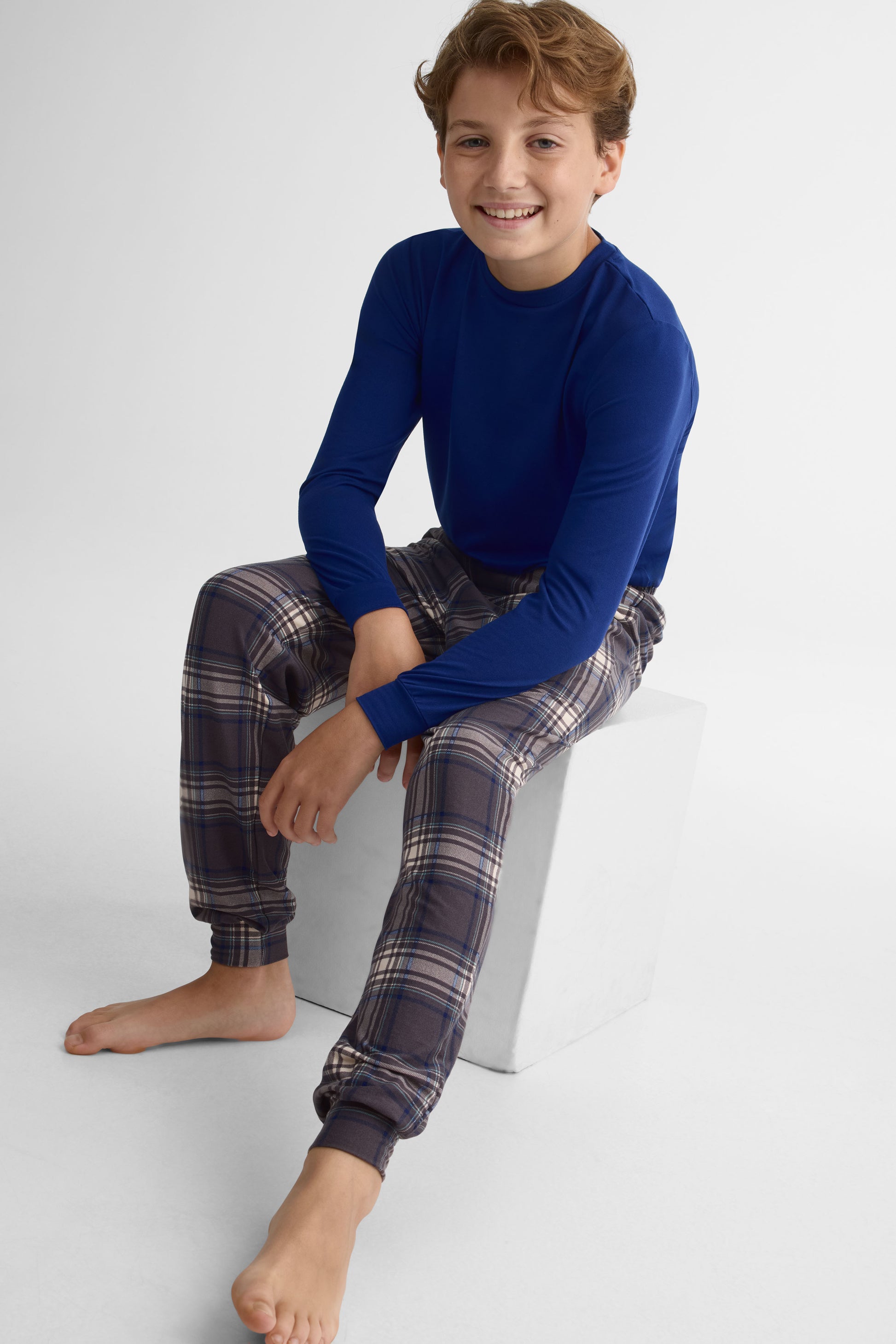 Pantalon pyjama élastique imprimé - Ado garçon && CHARBON/MULTI