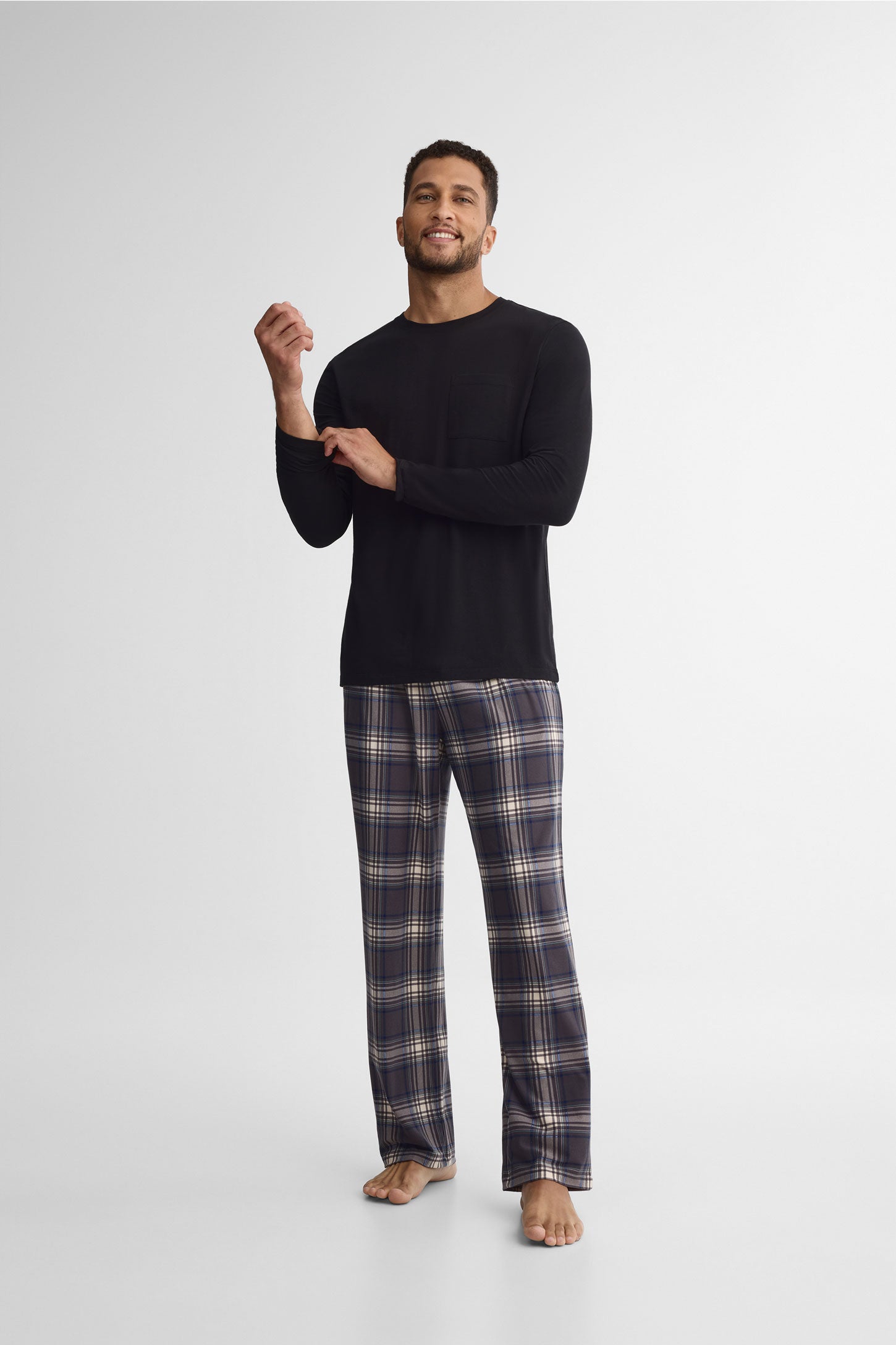 Pantalon pyjama imprimé 2/40$ – Homme && CHARBON/MULTI