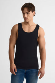 Débardeur basique en coton – Homme && NOIR