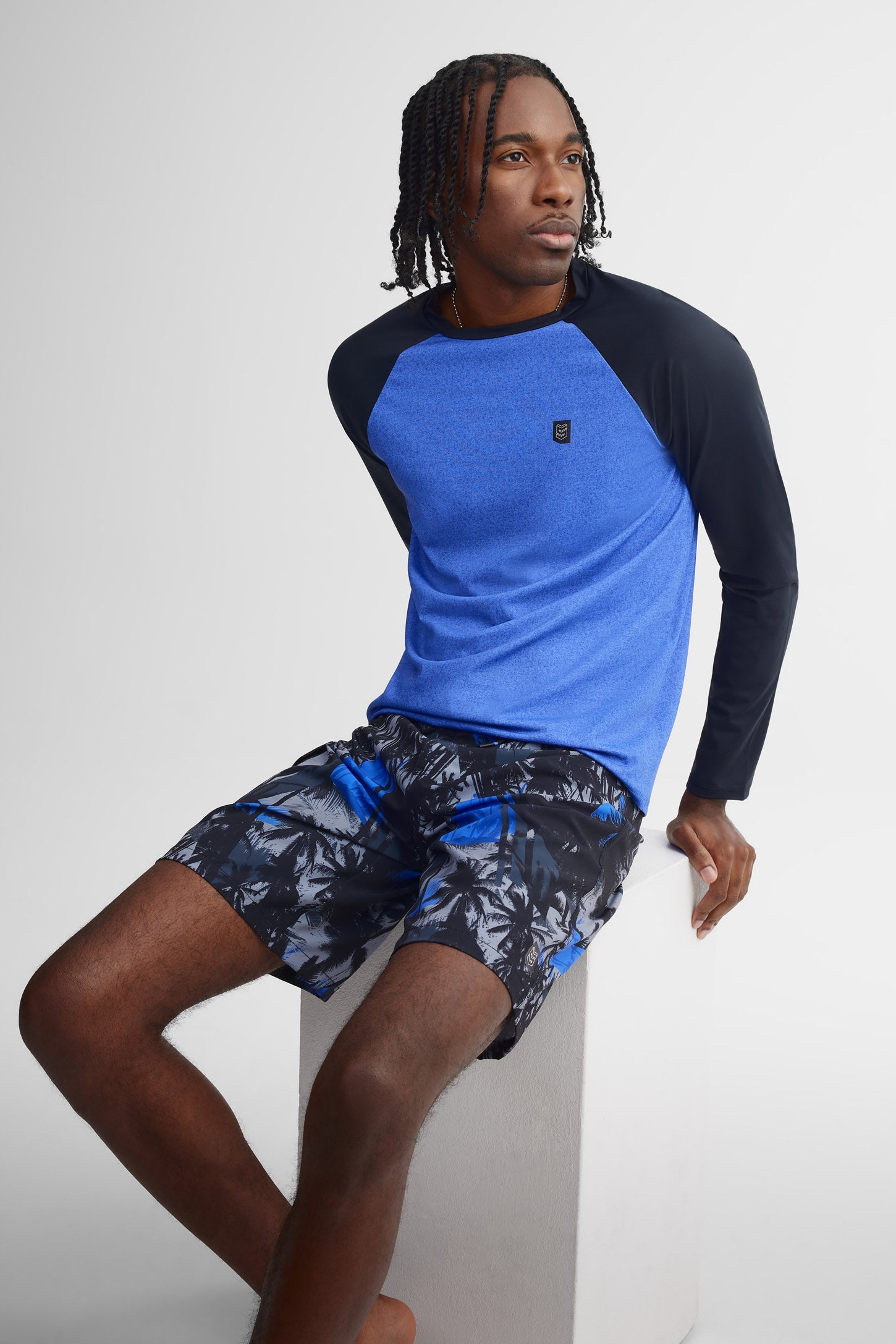 Maillot de bain ''Rashguard'' - Homme && BLEU MULTI