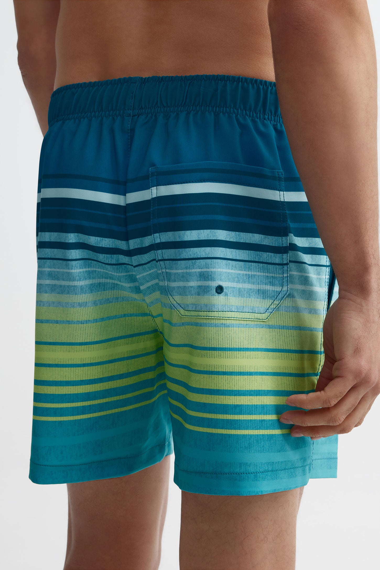 Short maillot de bain extensible 4 sens - Homme && TURQUOISE/MULTI