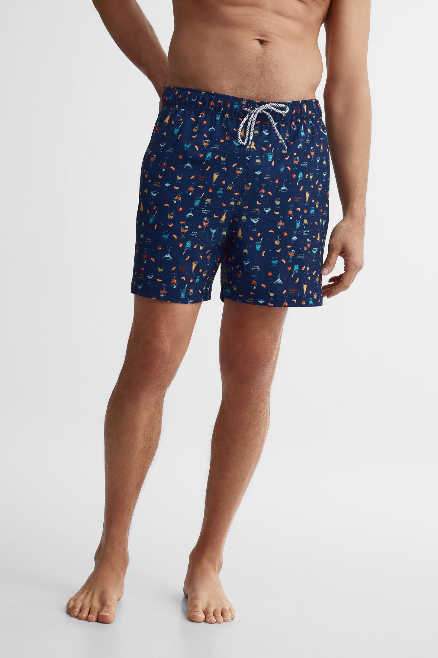 Short maillot de bain extensible 4 sens - Homme && BLEU MARINE MUL