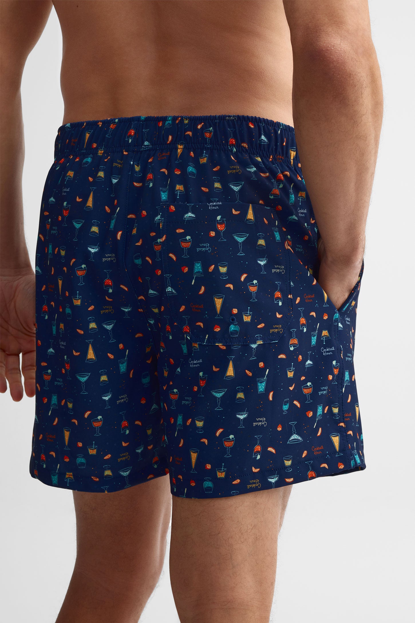Short maillot de bain extensible 4 sens - Homme && BLEU MARINE MUL