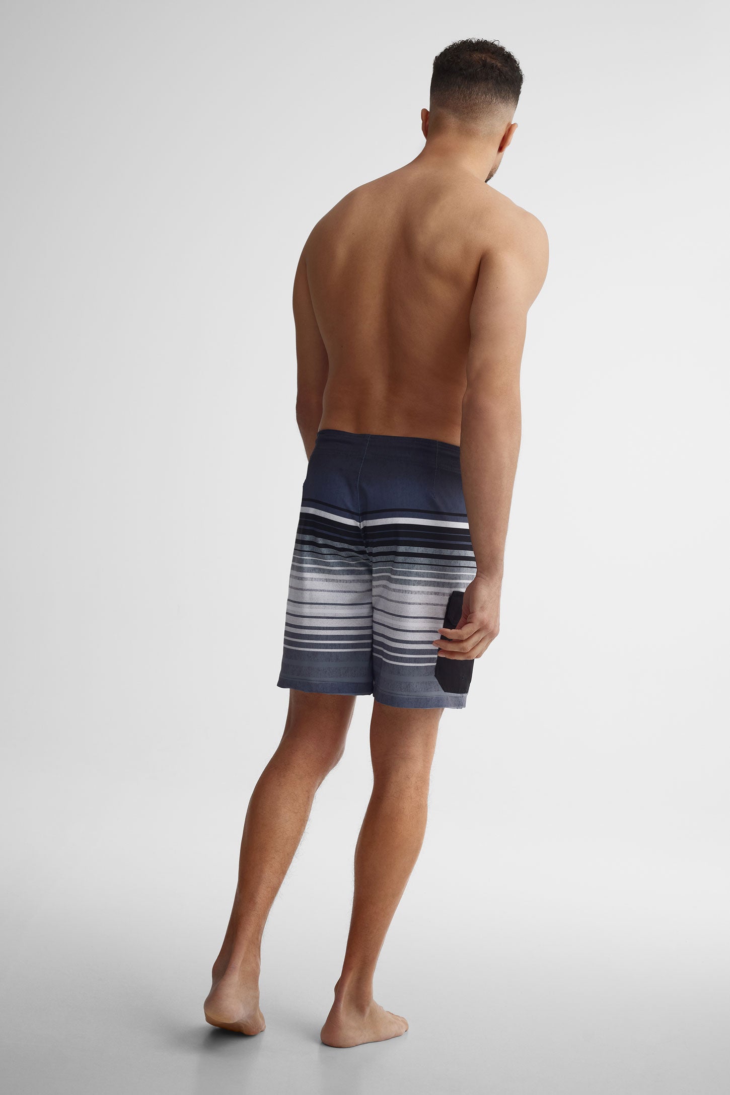 Short maillot de bain extensible 4 sens - Homme && GRIS MULTI