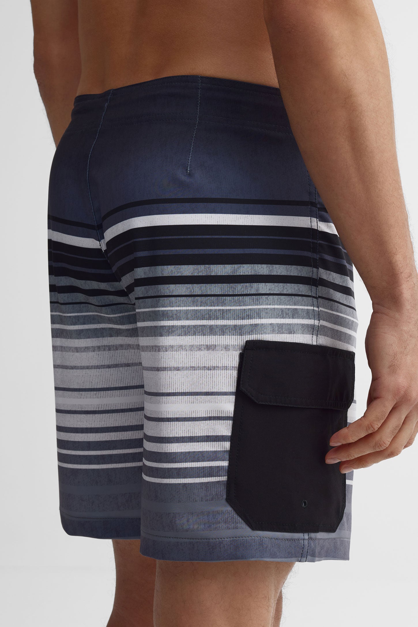 Short maillot de bain extensible 4 sens - Homme && GRIS MULTI