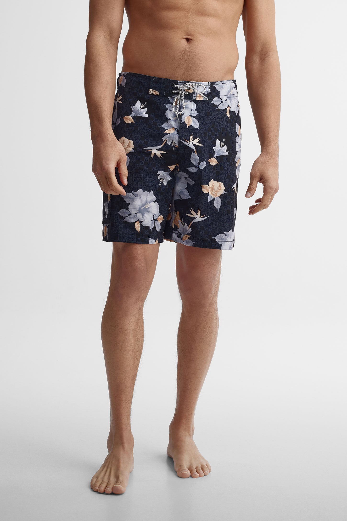 Short maillot de bain extensible 4 sens - Homme && NOIR/MULTI