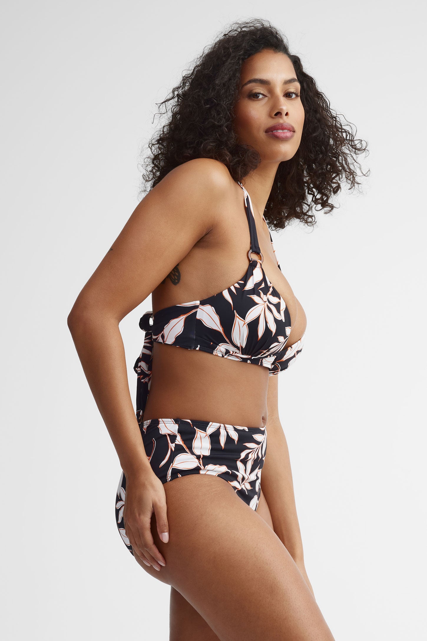 Haut maillot de bain licou - Femme && NOIR/MULTI