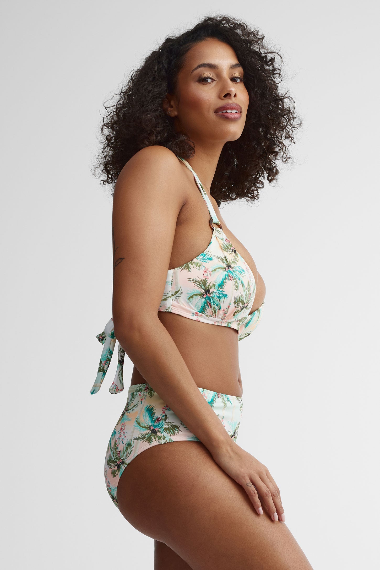 Haut maillot de bain licou - Femme && VERT/MULTI