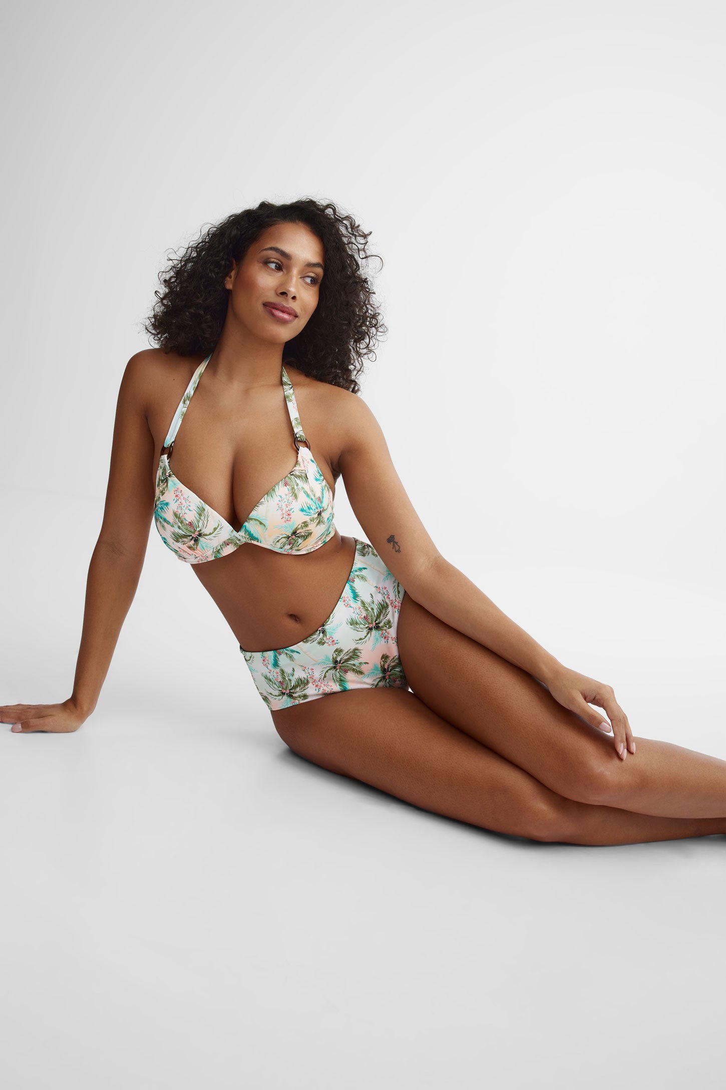 Haut maillot de bain licou - Femme && VERT/MULTI