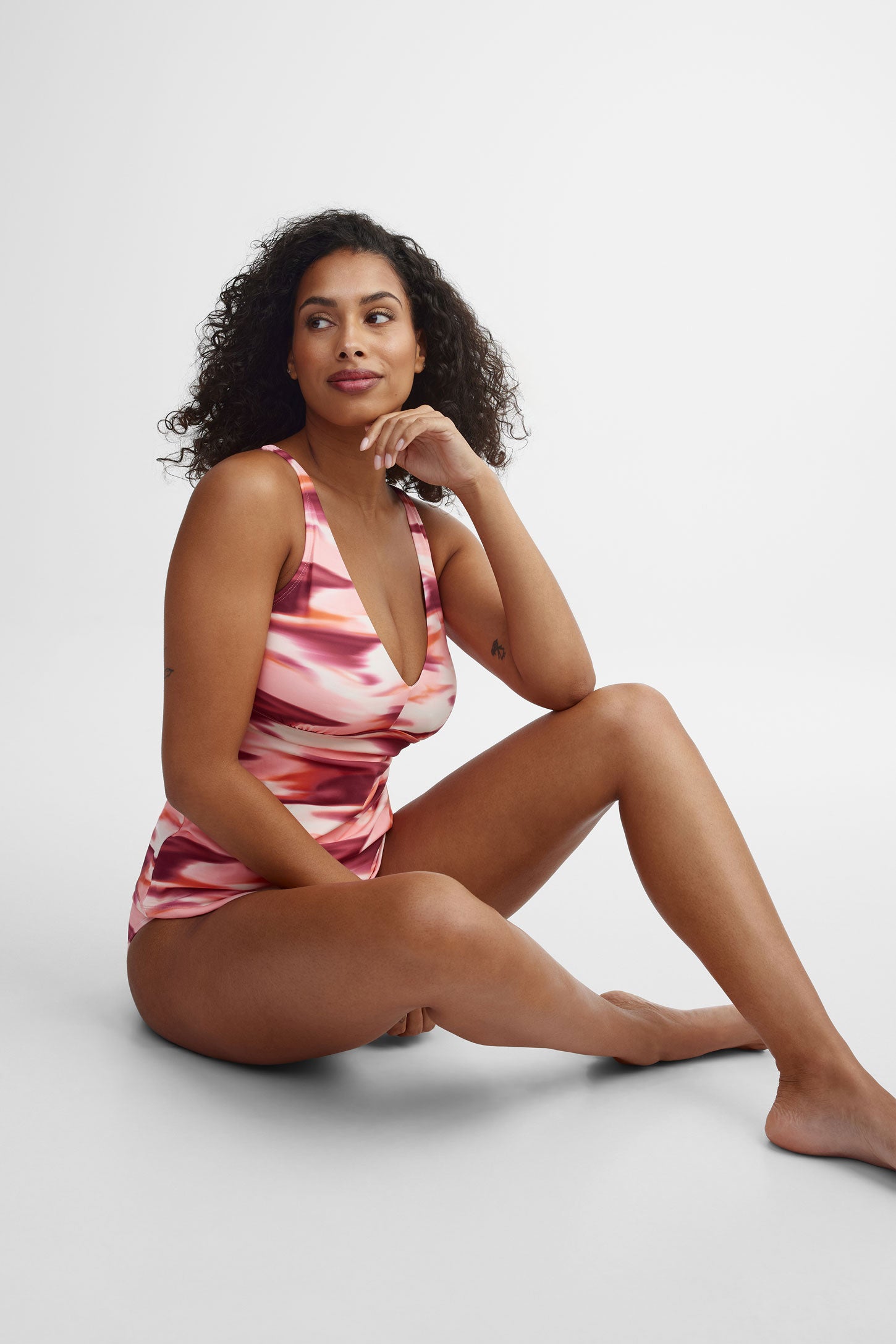Haut de maillot de bain Tankini - Femme && BOURGOGNE MULTI
