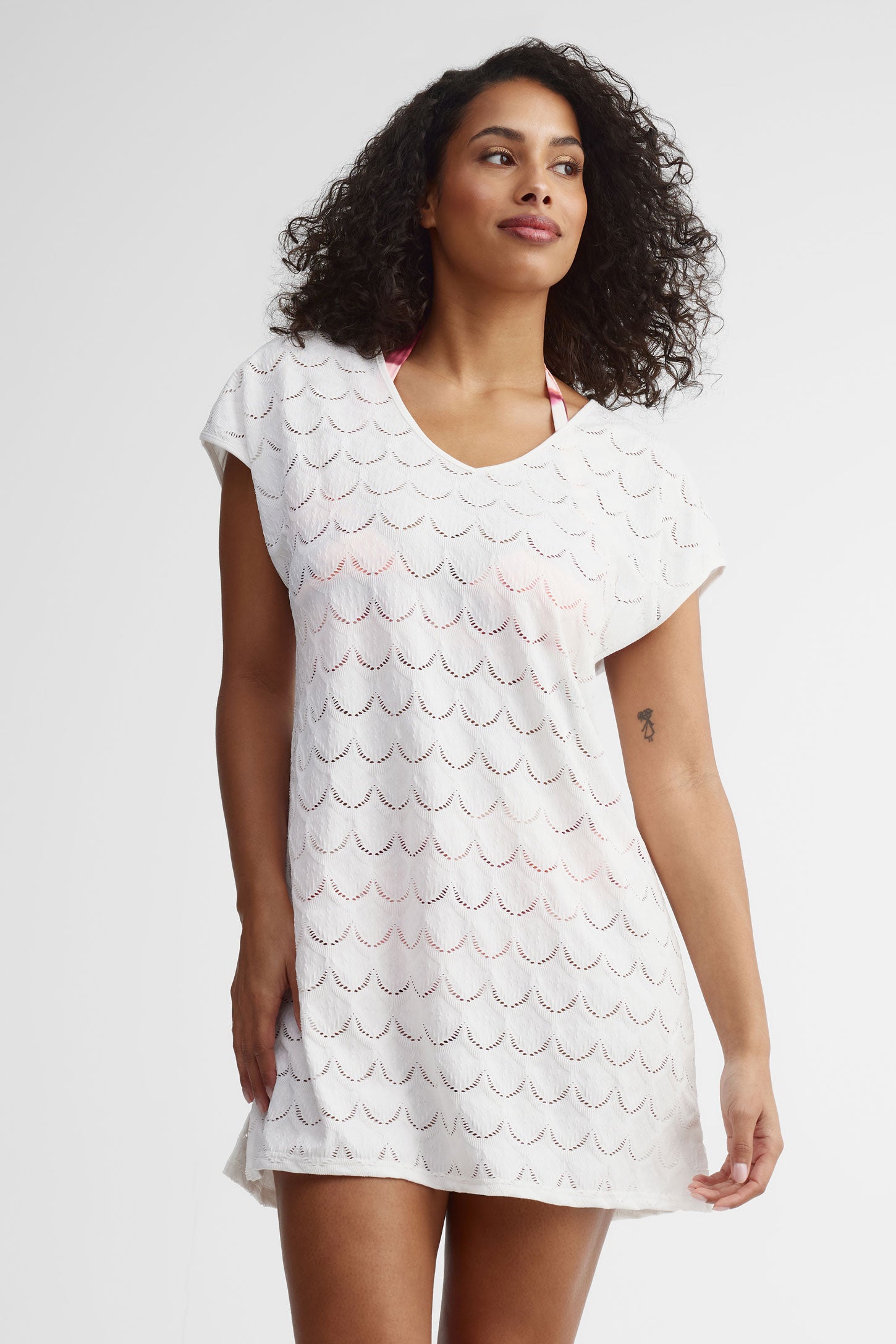 Robe couvre-maillot - Femme && BLANC