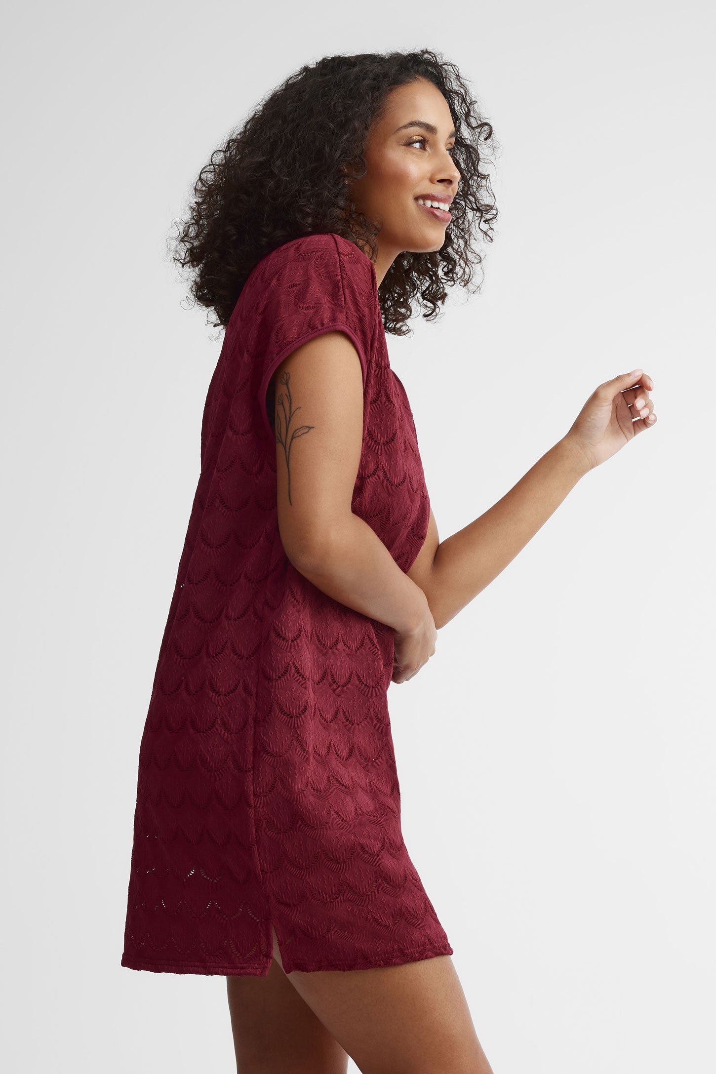 Robe couvre-maillot - Femme && BOURGOGNE