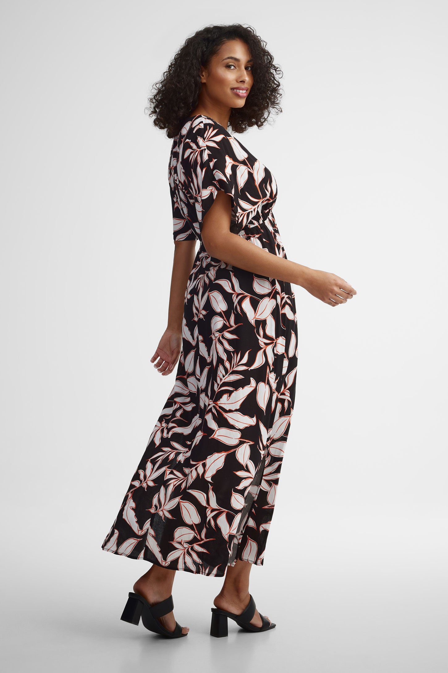 Robe maxi couvre-maillot - Femme && NOIR/MULTI