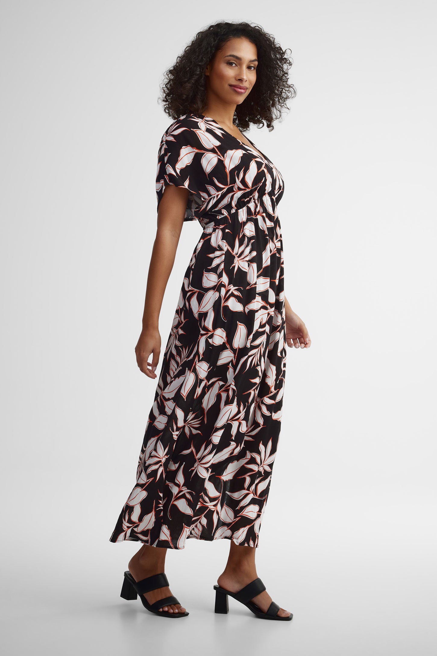 Robe maxi couvre-maillot - Femme && NOIR/MULTI