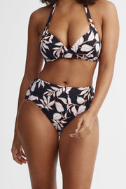 Culotte maillot de bain taille haute - Femme && NOIR/MULTI