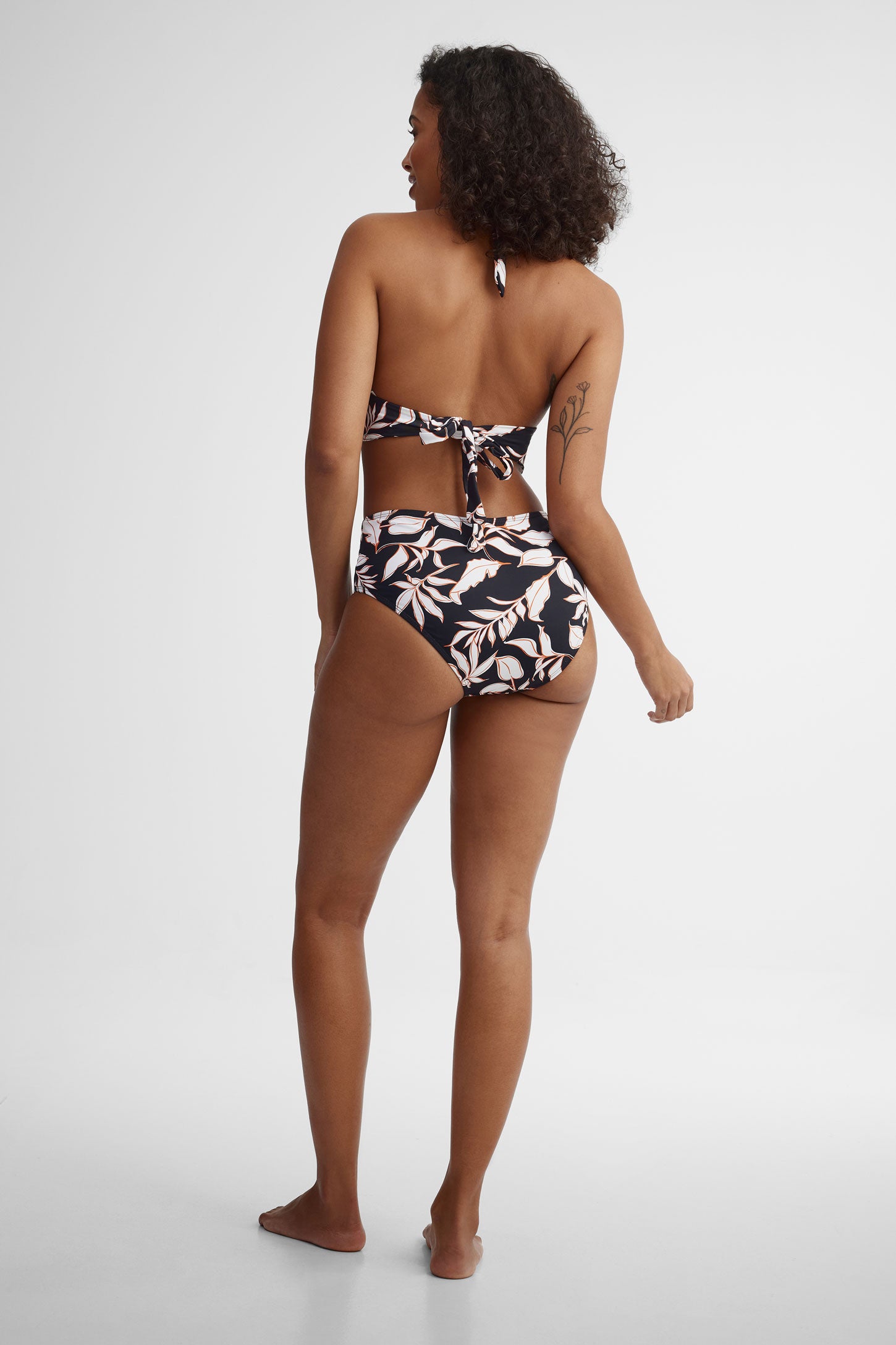 Culotte maillot de bain taille haute - Femme && NOIR/MULTI