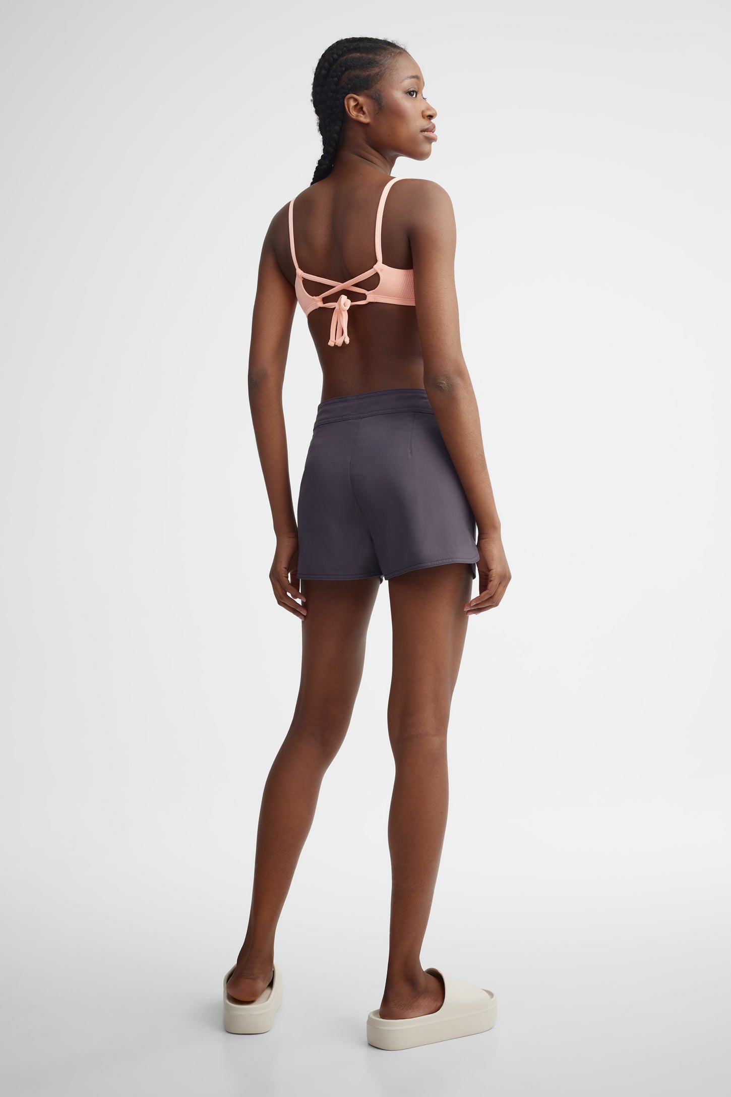 Short couvre-maillot extensible 4 sens - Femme && GRIS